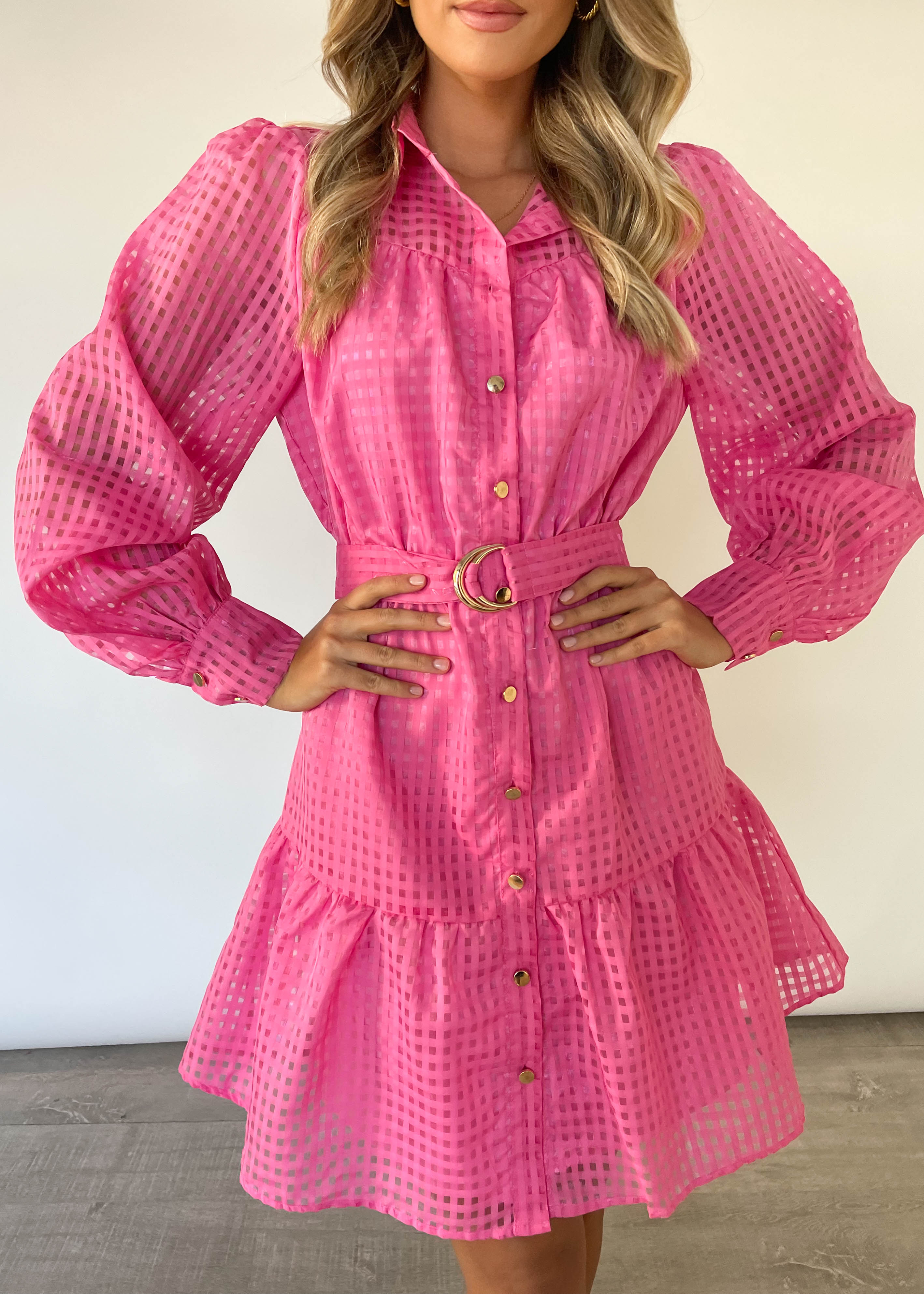 Leanora Dress - Hot Pink