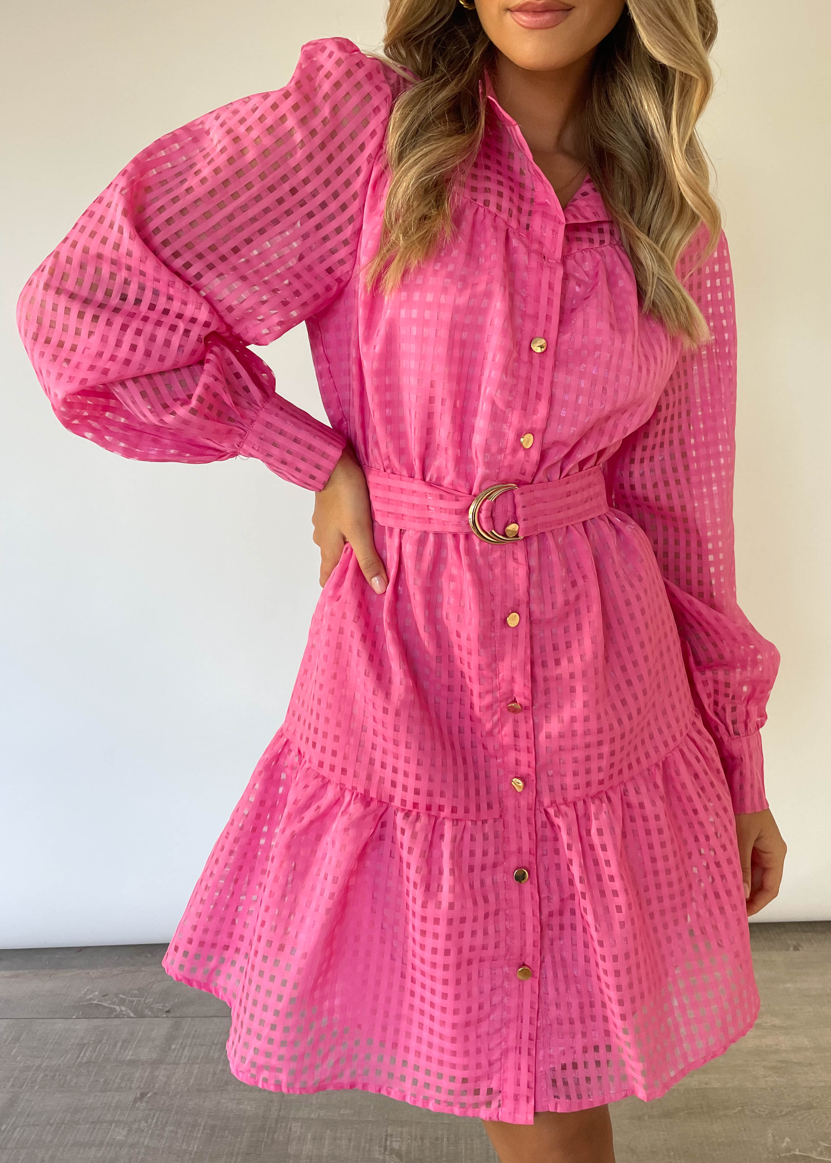 Leanora Dress - Hot Pink