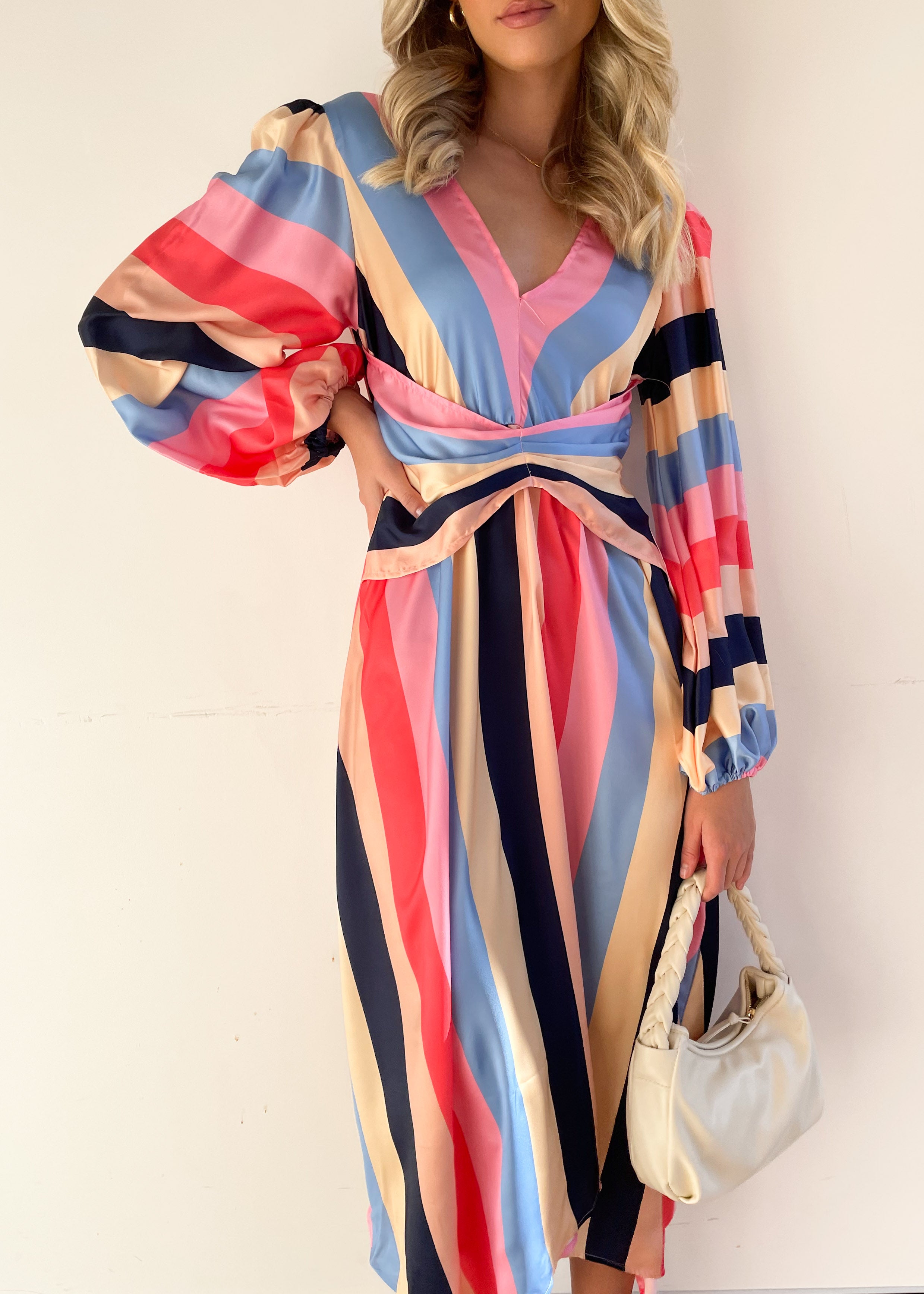 Maray Midi Dress - Multi Stripe