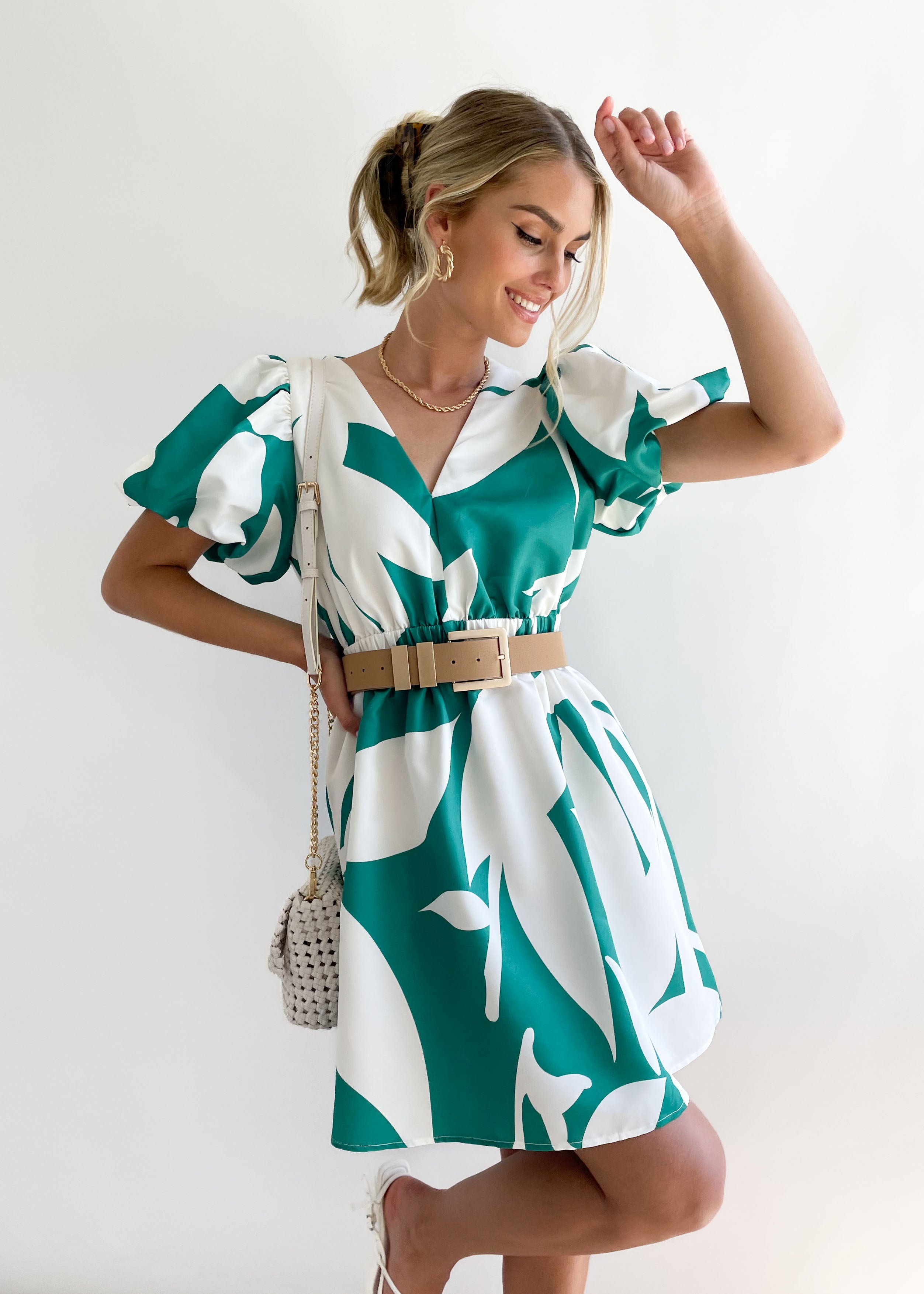 Herington Dress - Green Leaf