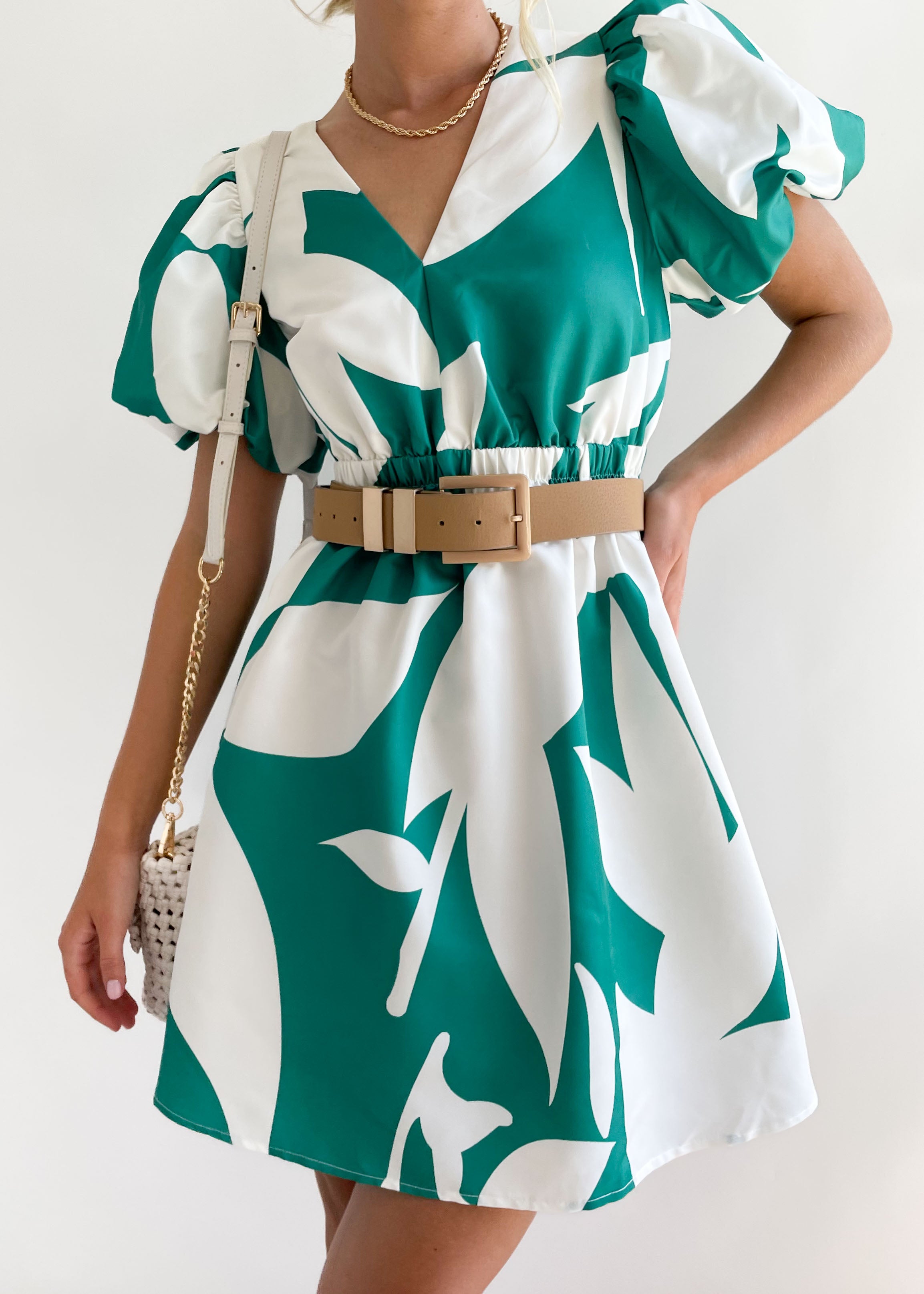 Herington Dress - Green Leaf