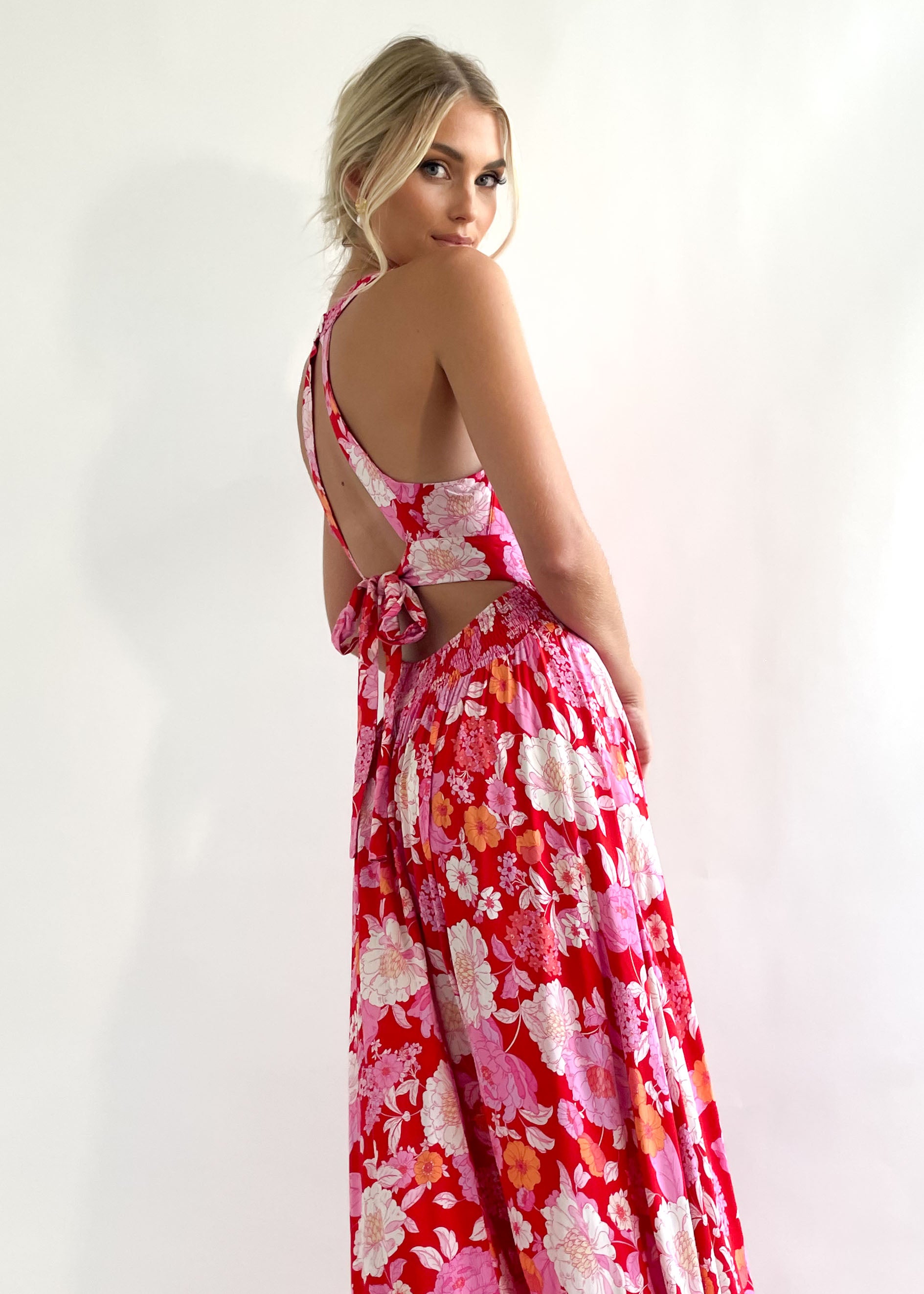 Delorce Maxi Dress - Pink Delight