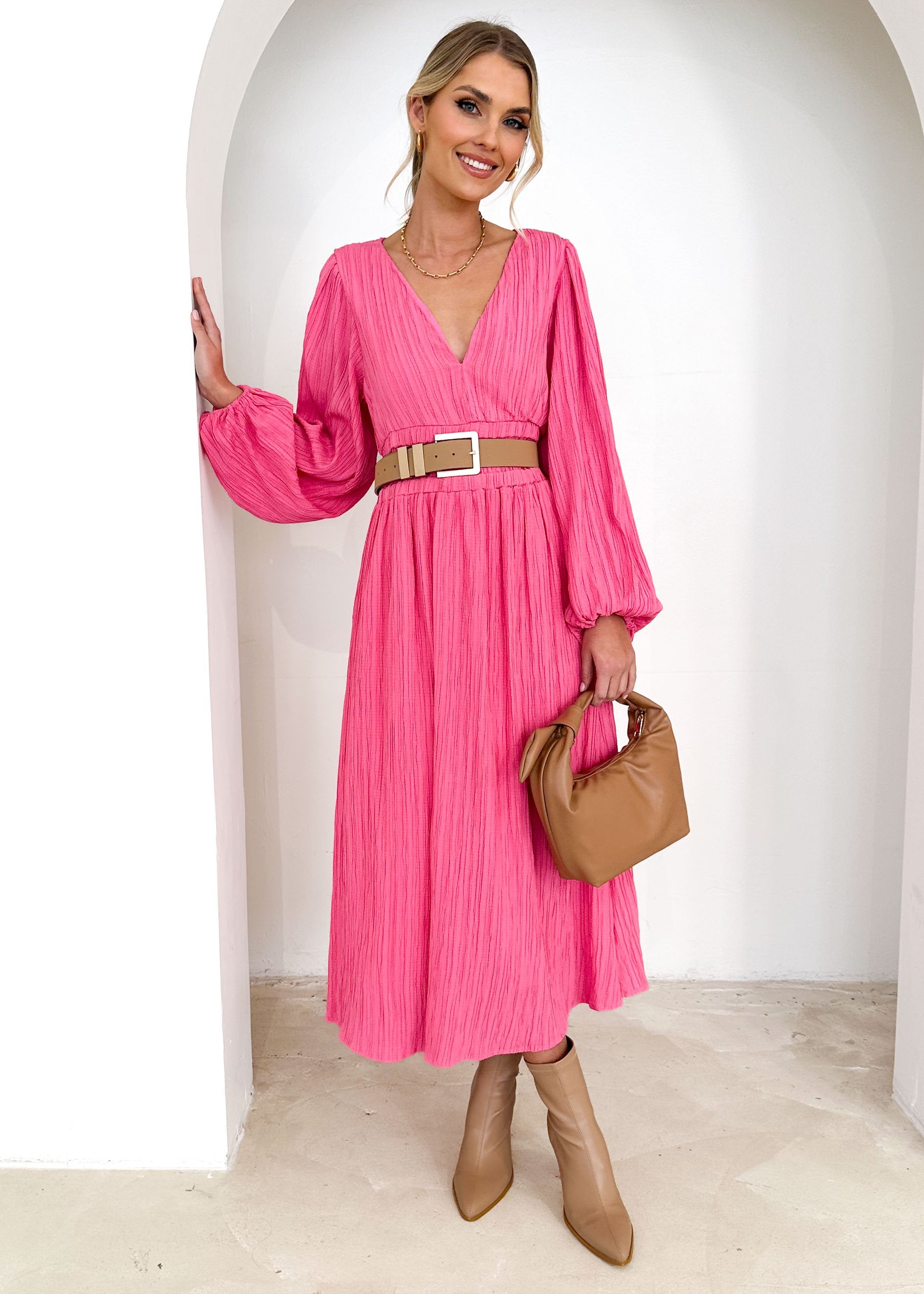 Mailia Maxi Dress - Hot Pink
