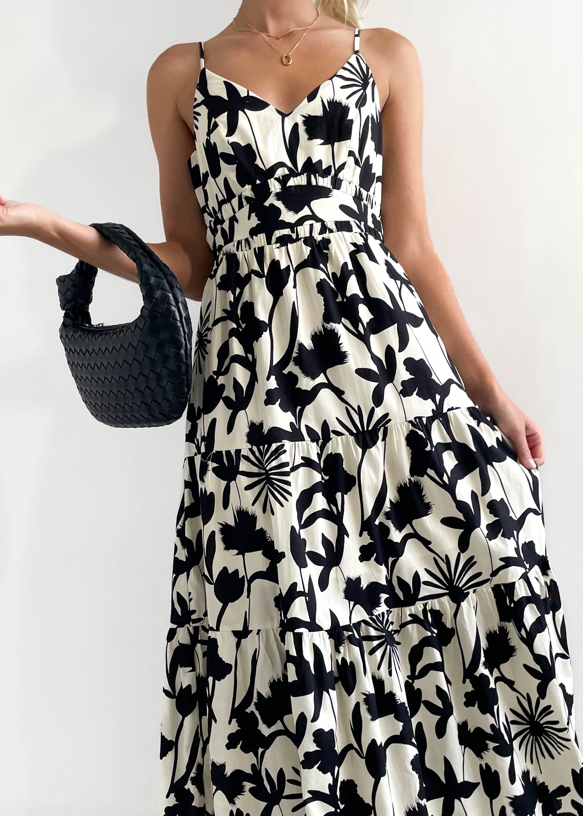 Cambridge Maxi Dress - Black Floral