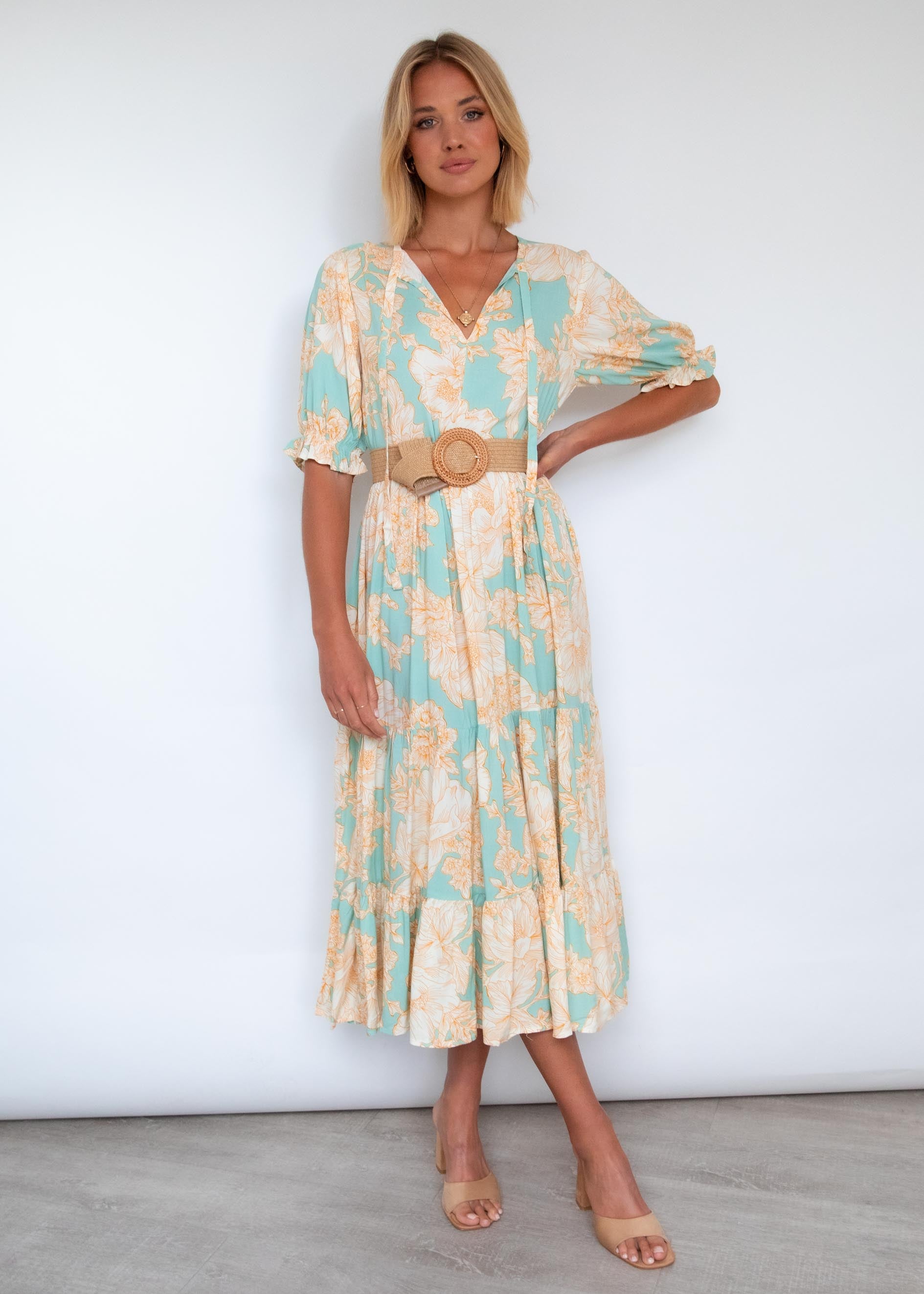 Prisma Maxi Dress - Blue Jade