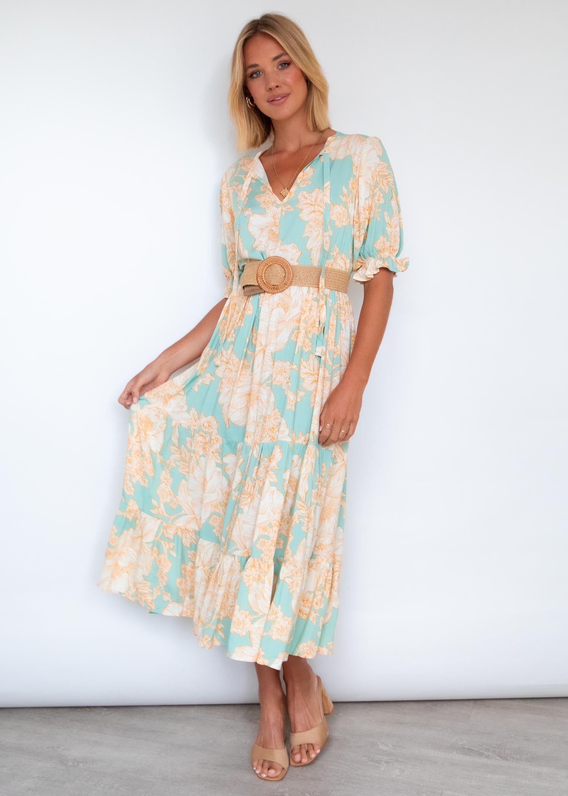 Prisma Maxi Dress - Blue Jade