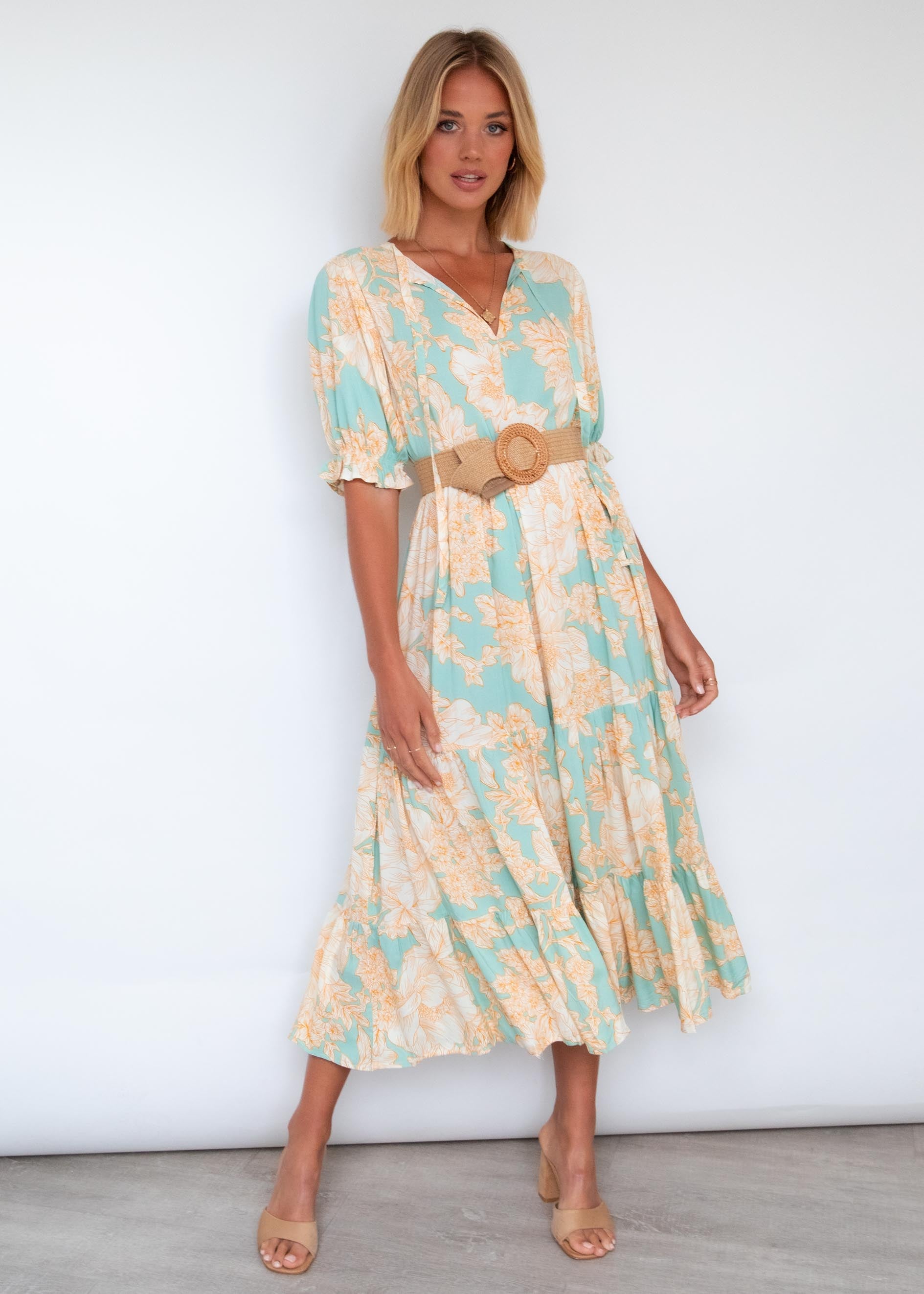 Prisma Maxi Dress - Blue Jade