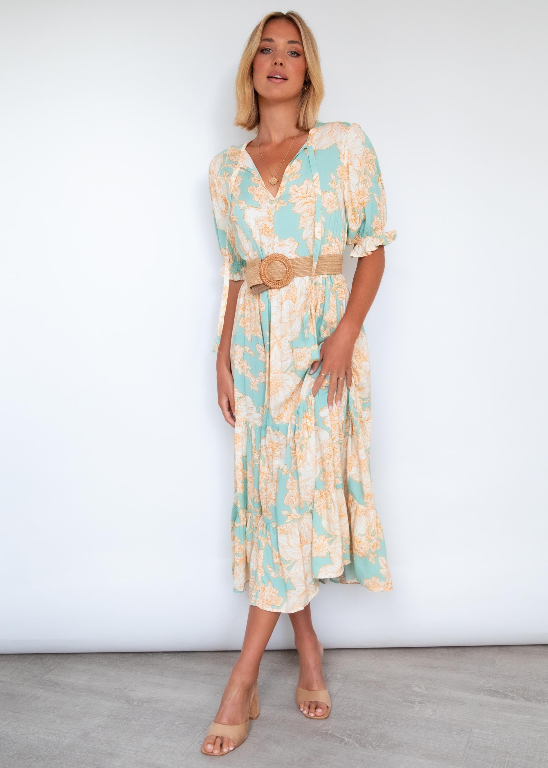 Prisma Maxi Dress - Blue Jade