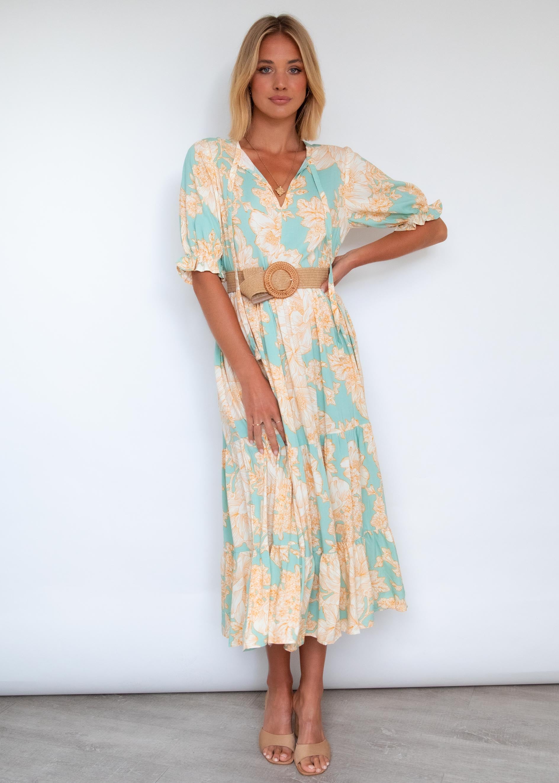 Prisma Maxi Dress - Blue Jade