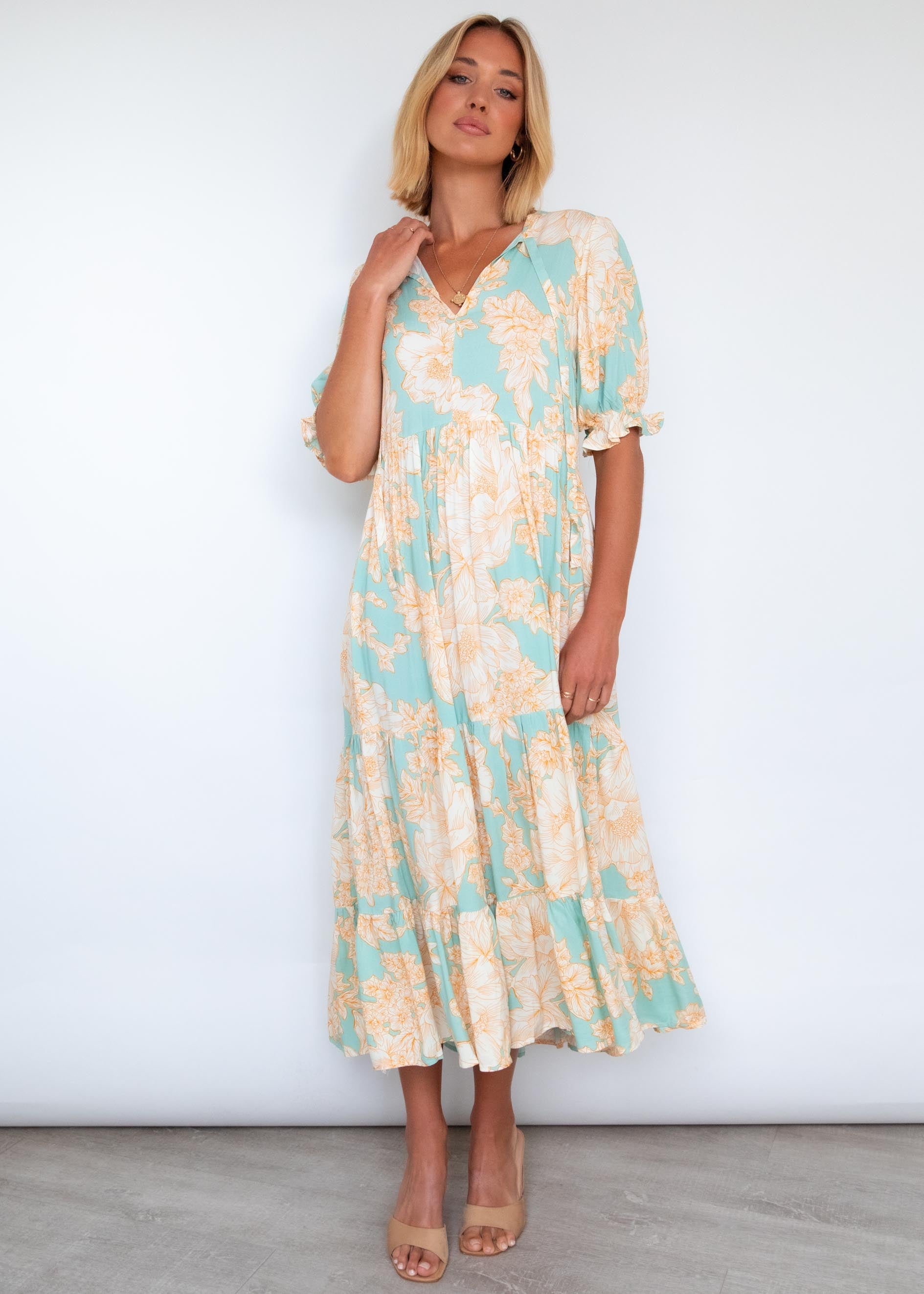 Prisma Maxi Dress - Blue Jade