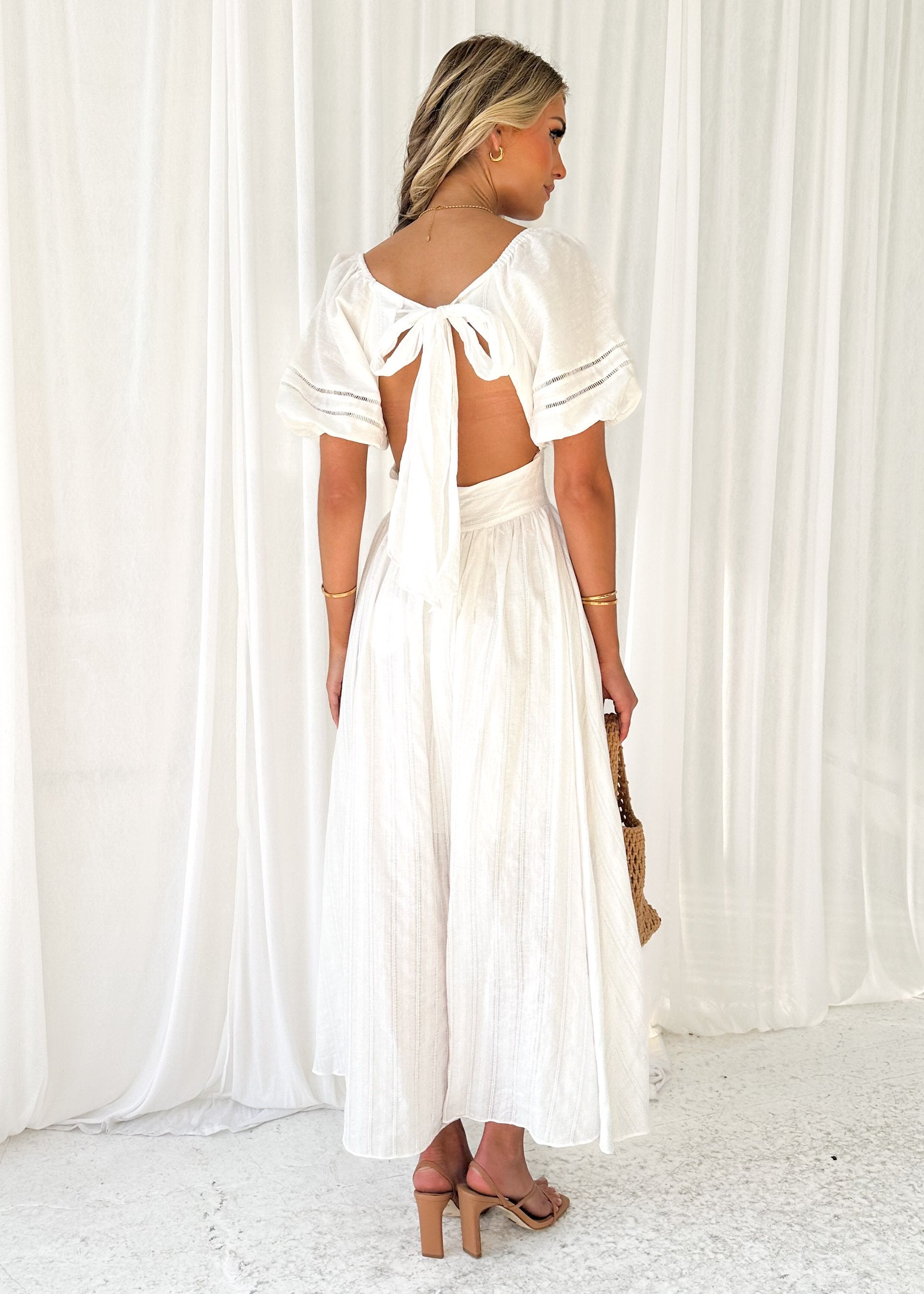Aurrette Maxi Dress - Off White