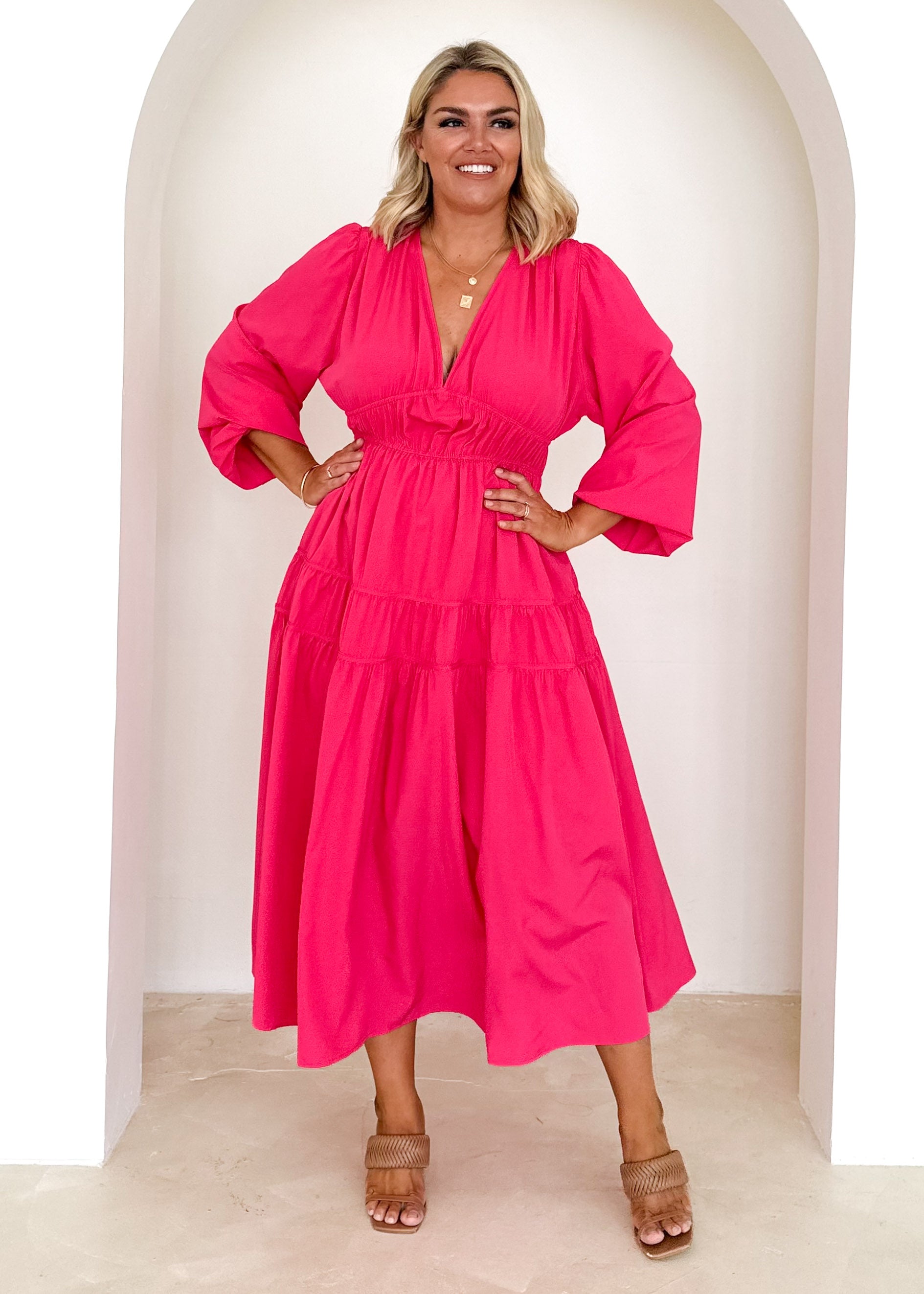 Ryrie Maxi Dress - Hot Pink