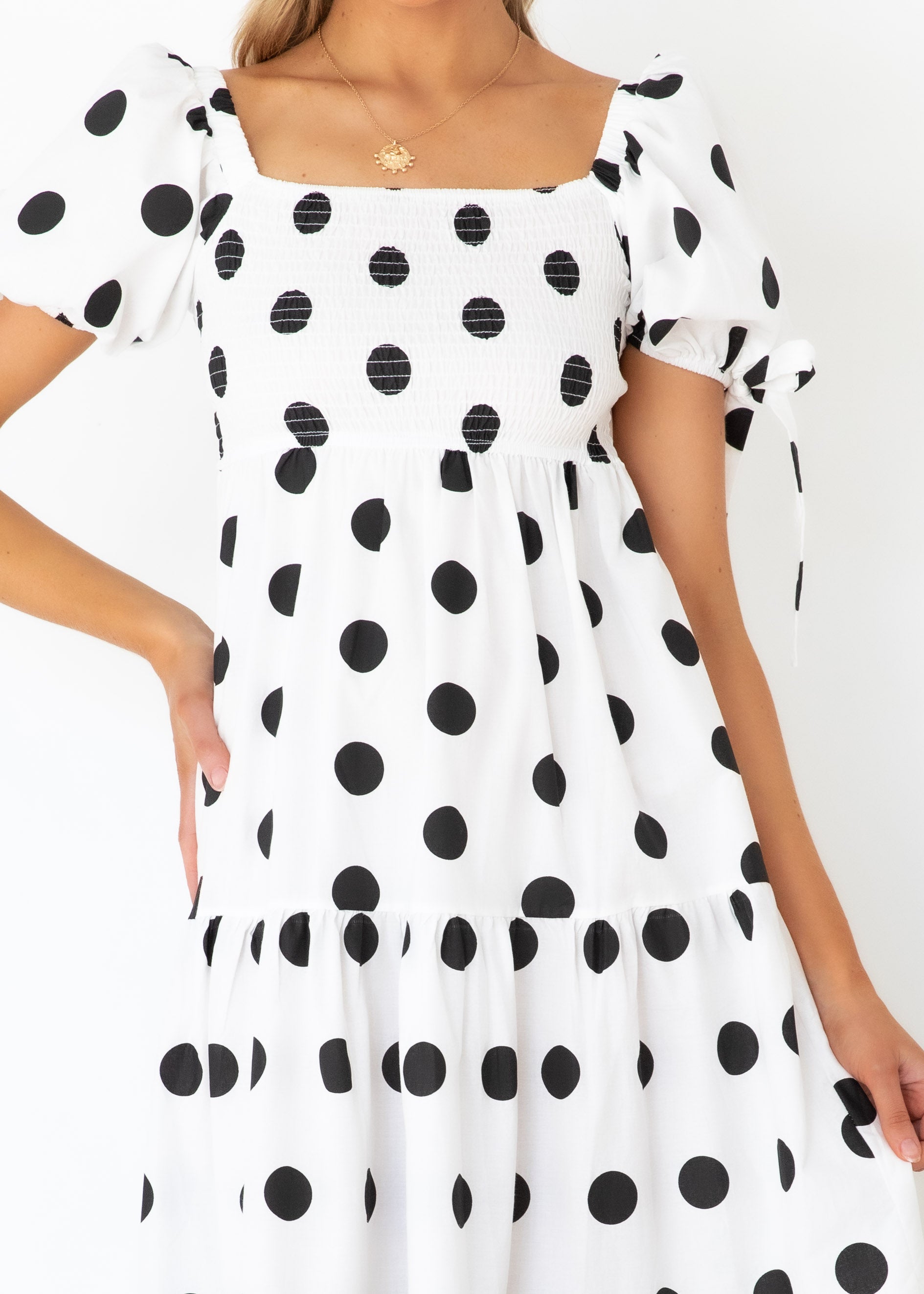 Tahalia Maxi Dress - White Spot