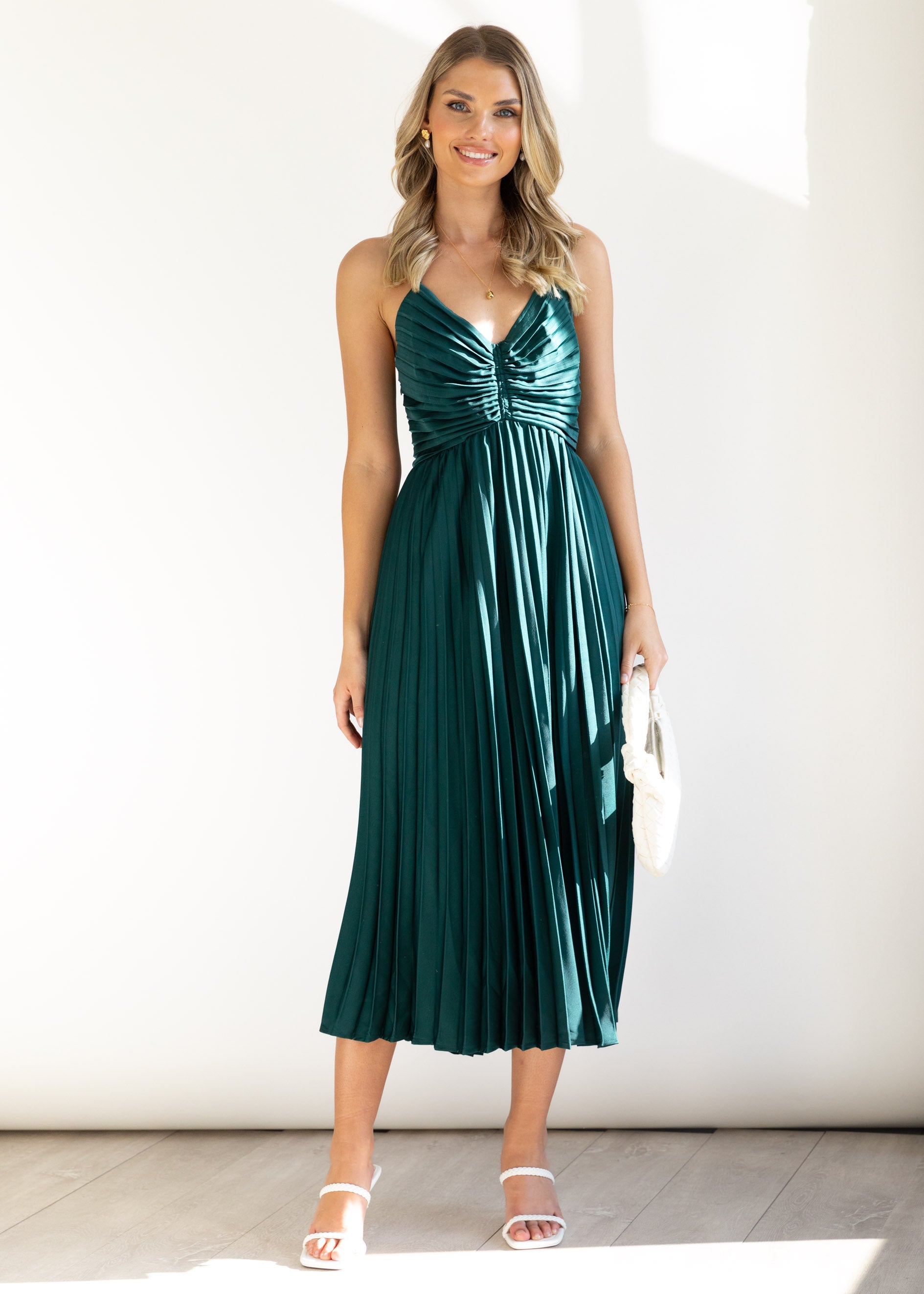 Reginah Midi Dress - Emerald