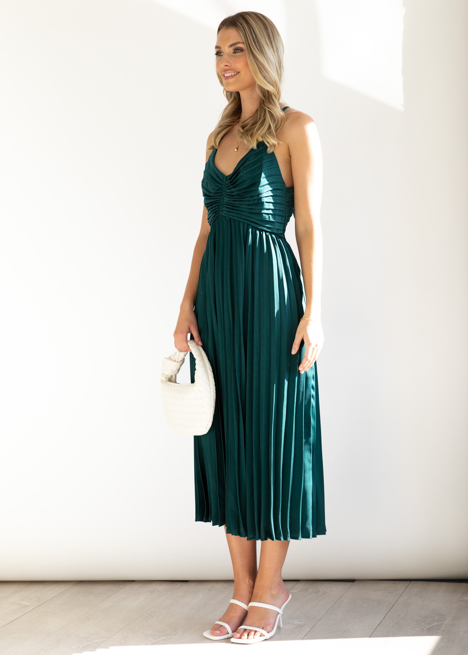 Reginah Midi Dress - Emerald