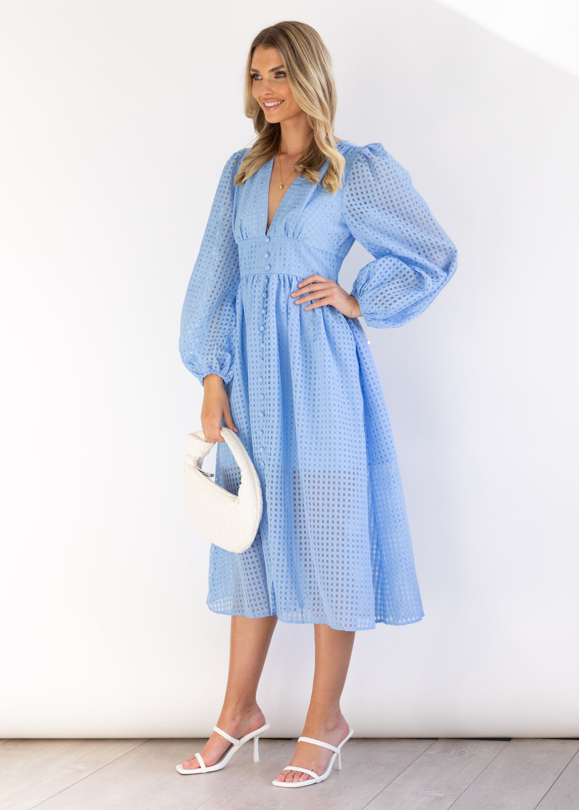 Nicolene Midi Dress - Blue