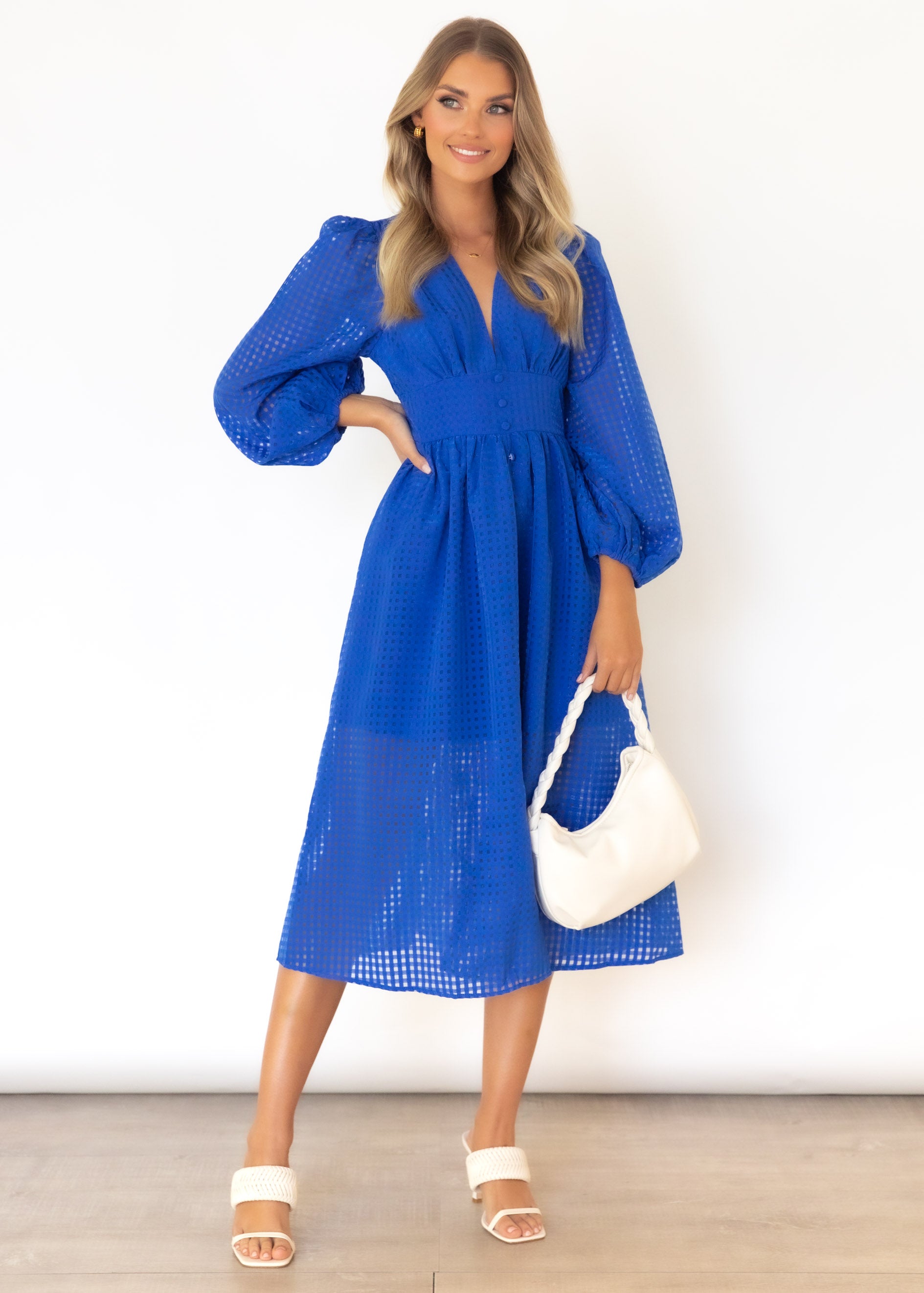 Nicolene Midi Dress - Cobalt Blue
