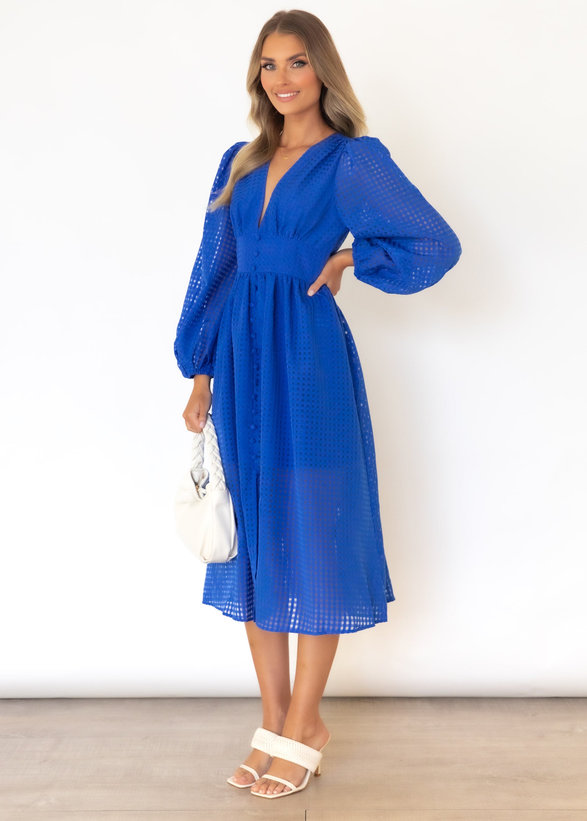 Nicolene Midi Dress - Cobalt Blue