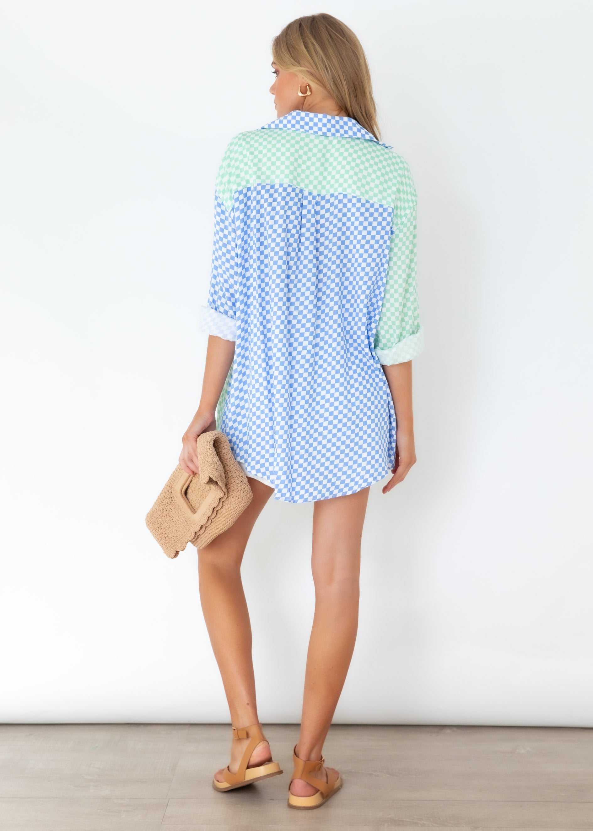 Lyza Shirt - Mint Check