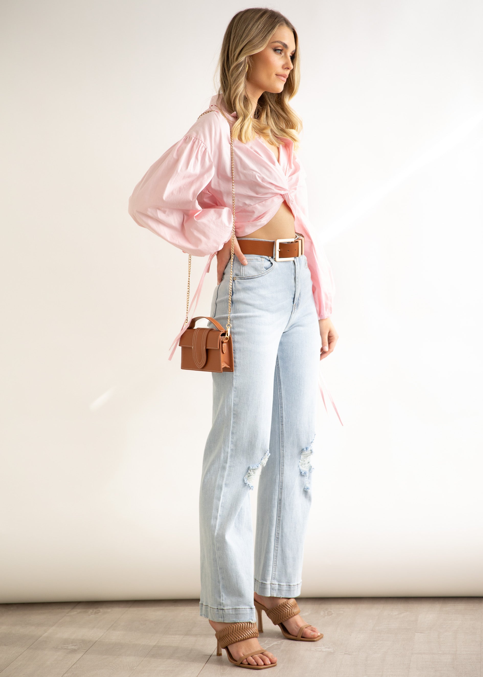 Simons Cropped Blouse - Blush