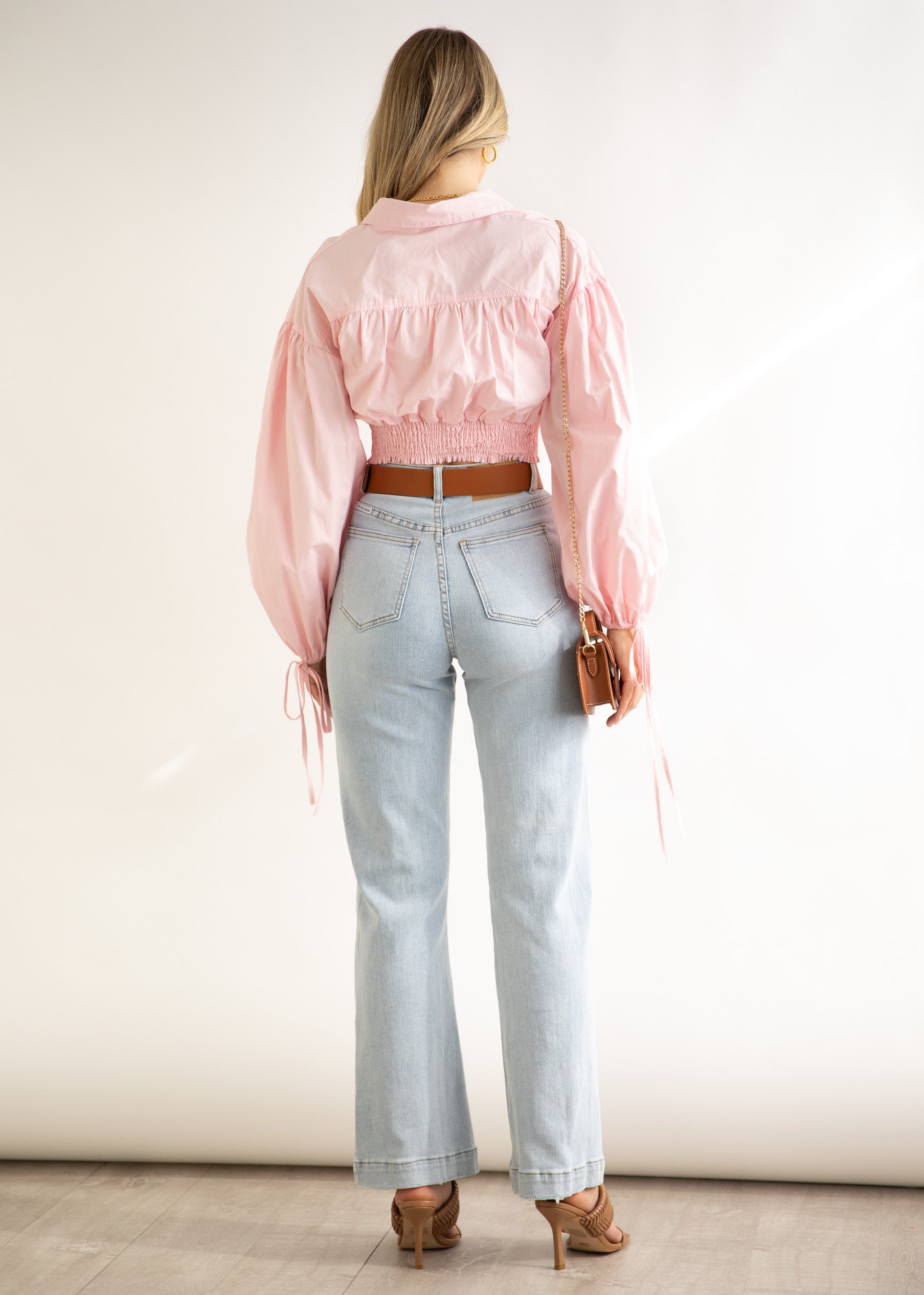 Simons Cropped Blouse - Blush