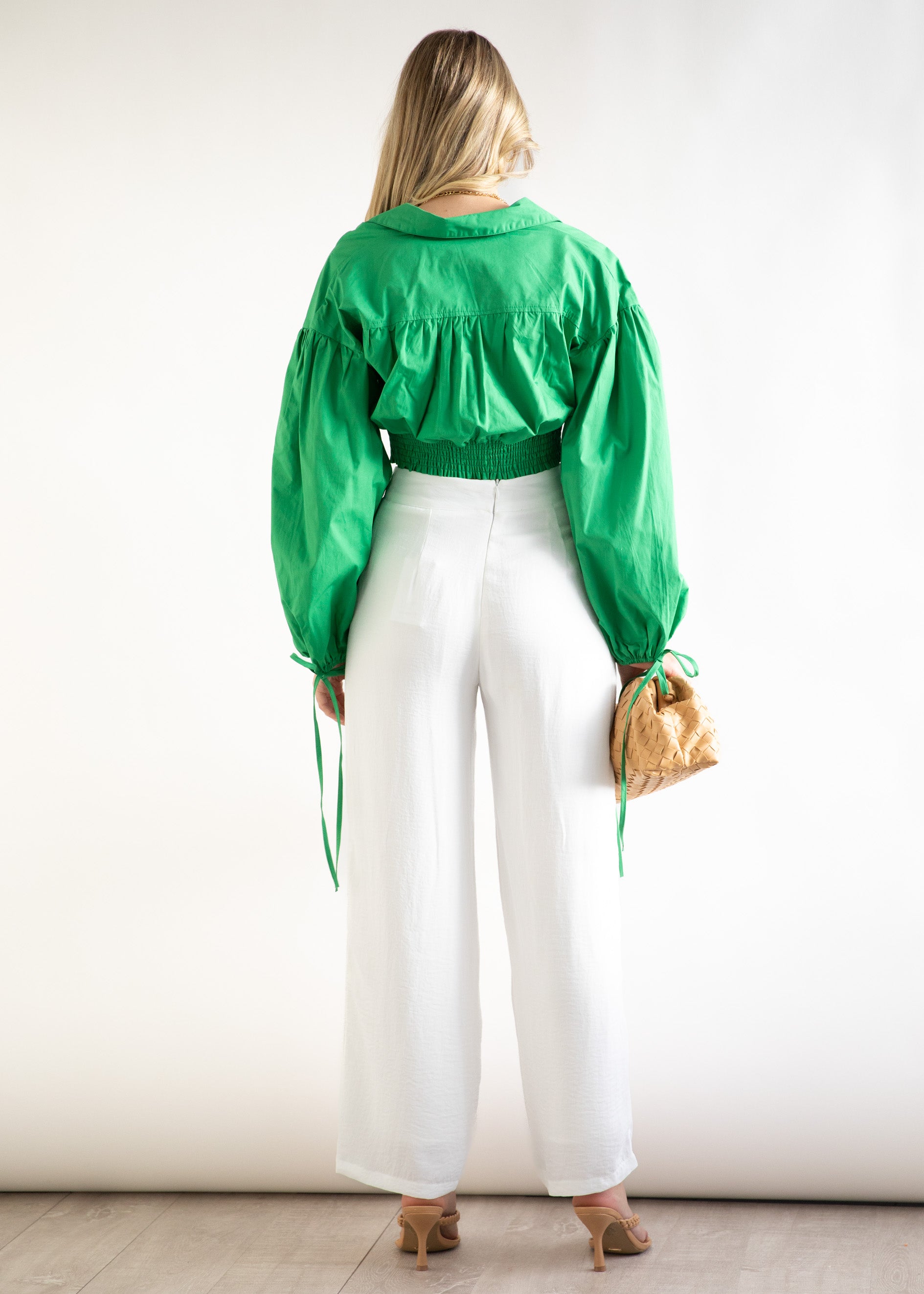 Simons Cropped Blouse - Green