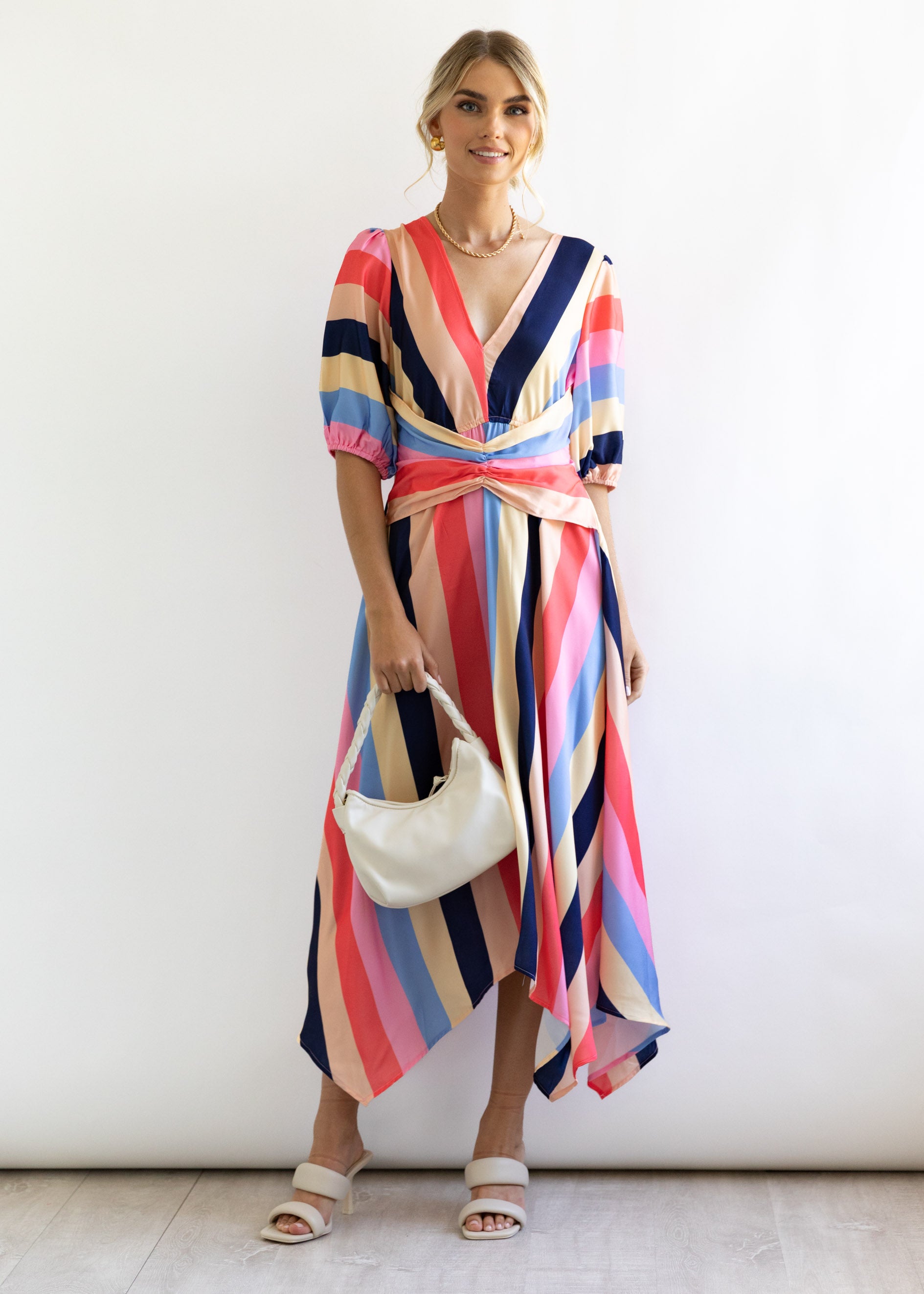 Clarisse Midi Dress - Multi Stripe