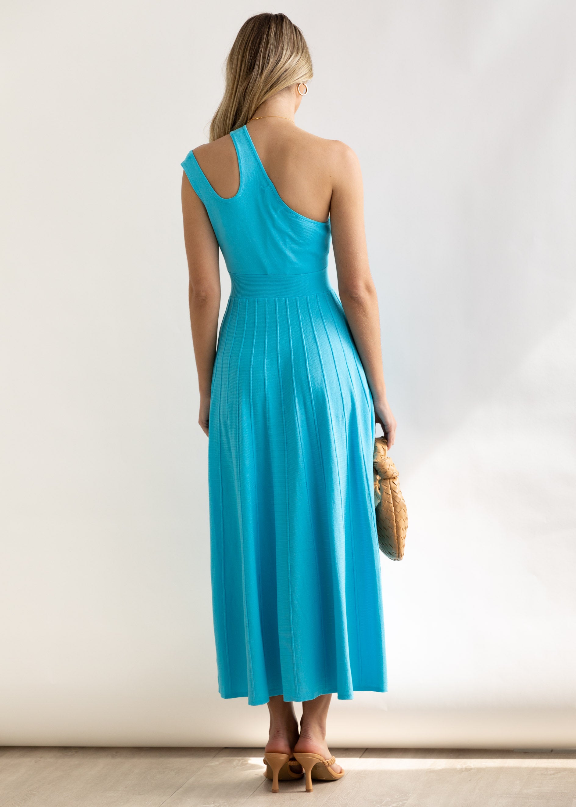 Gabrielle Knit Midi Dress - Blue