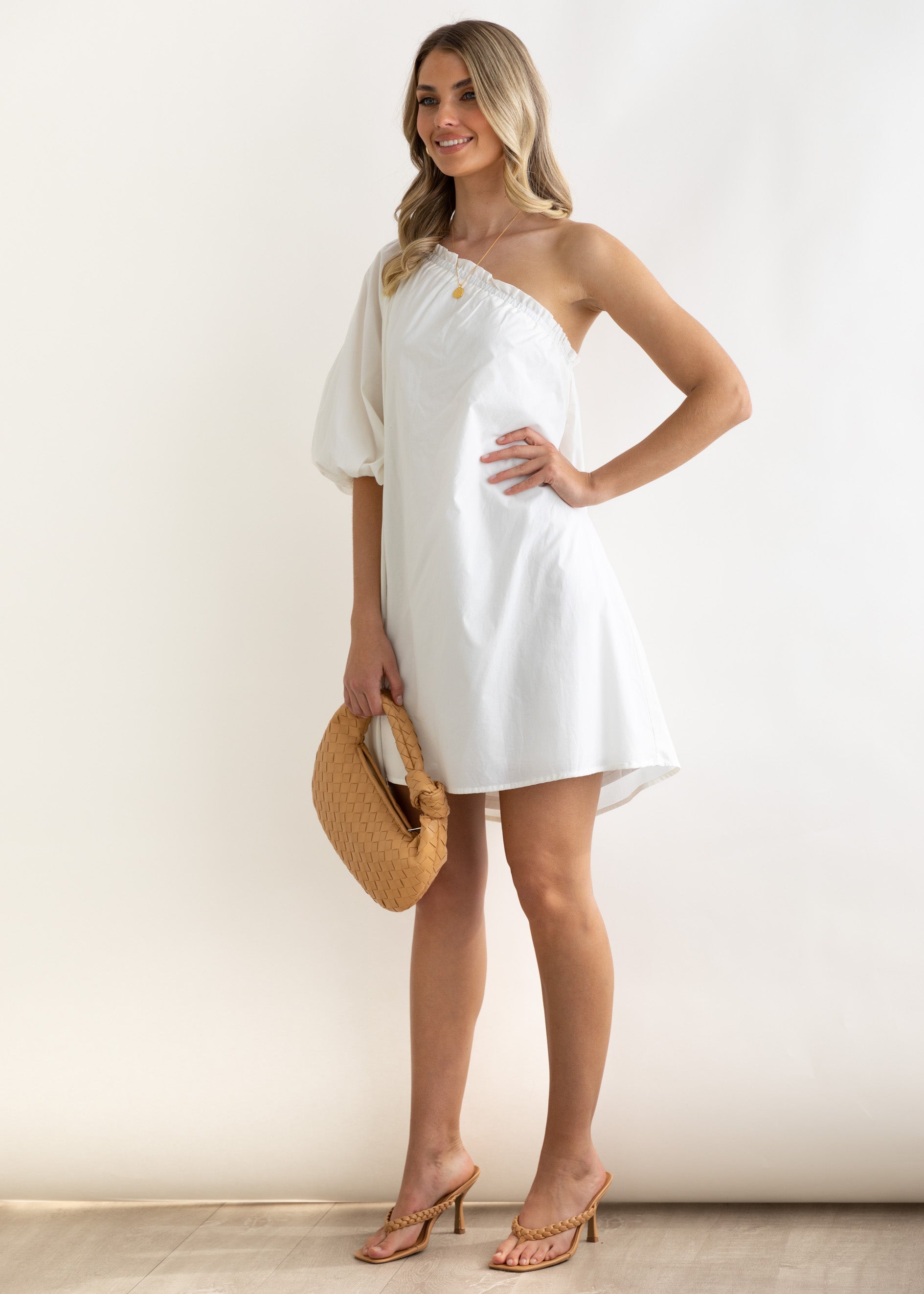 Taylor One Shoulder Dress - Off White