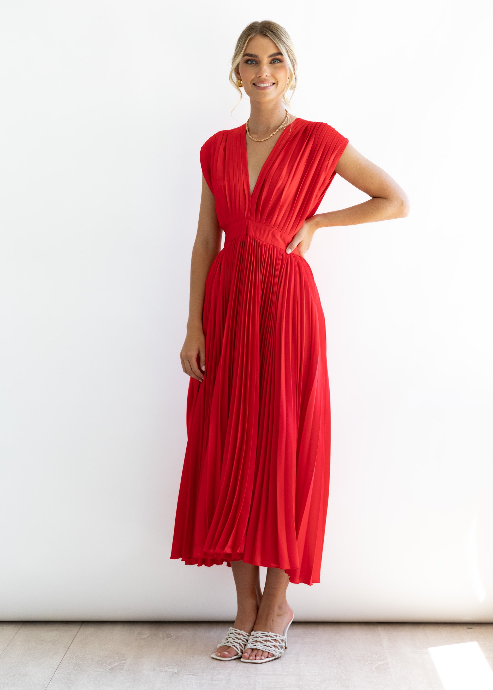 Amina Maxi Dress - Red