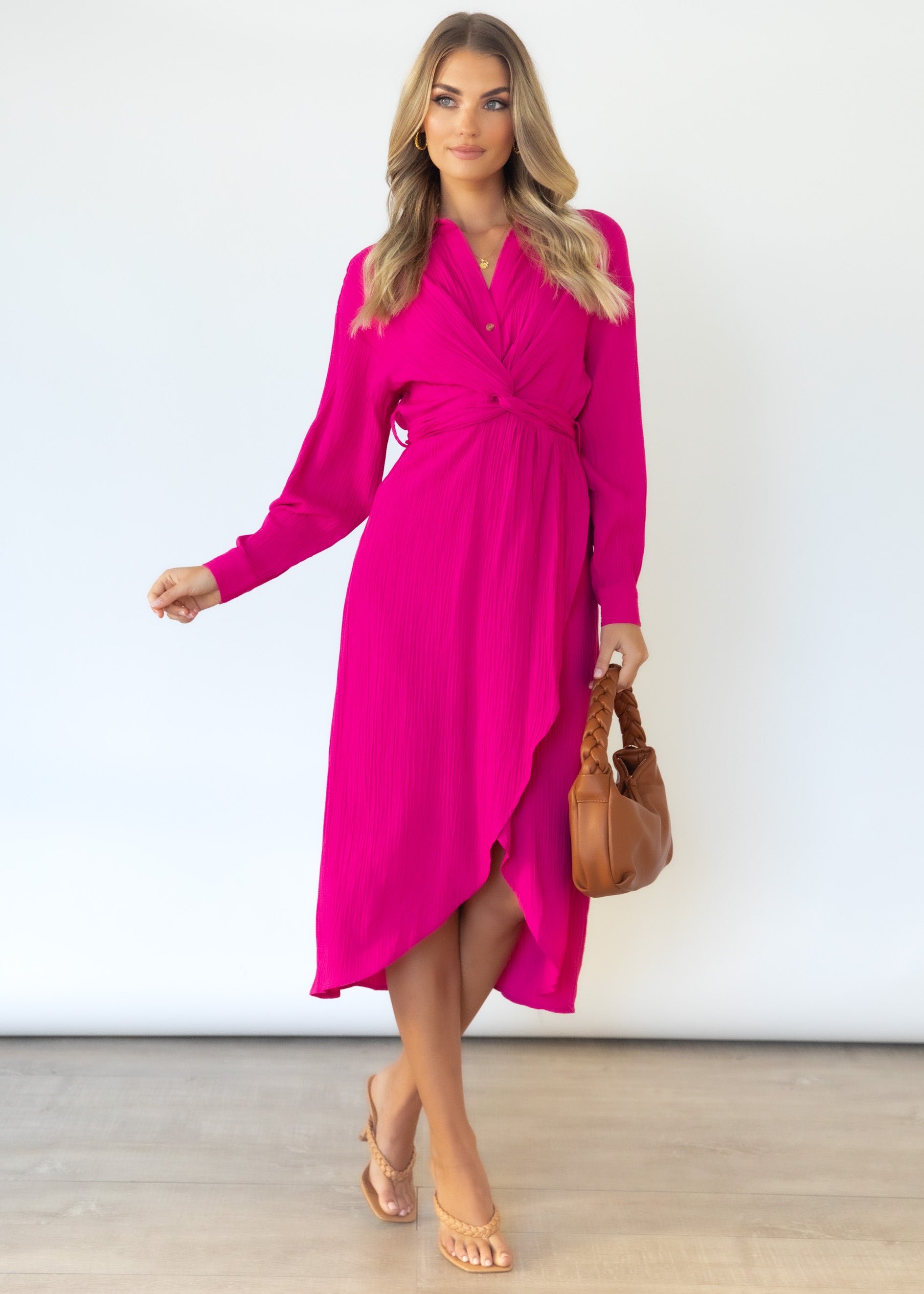 Kamea Midi Dress - Magenta