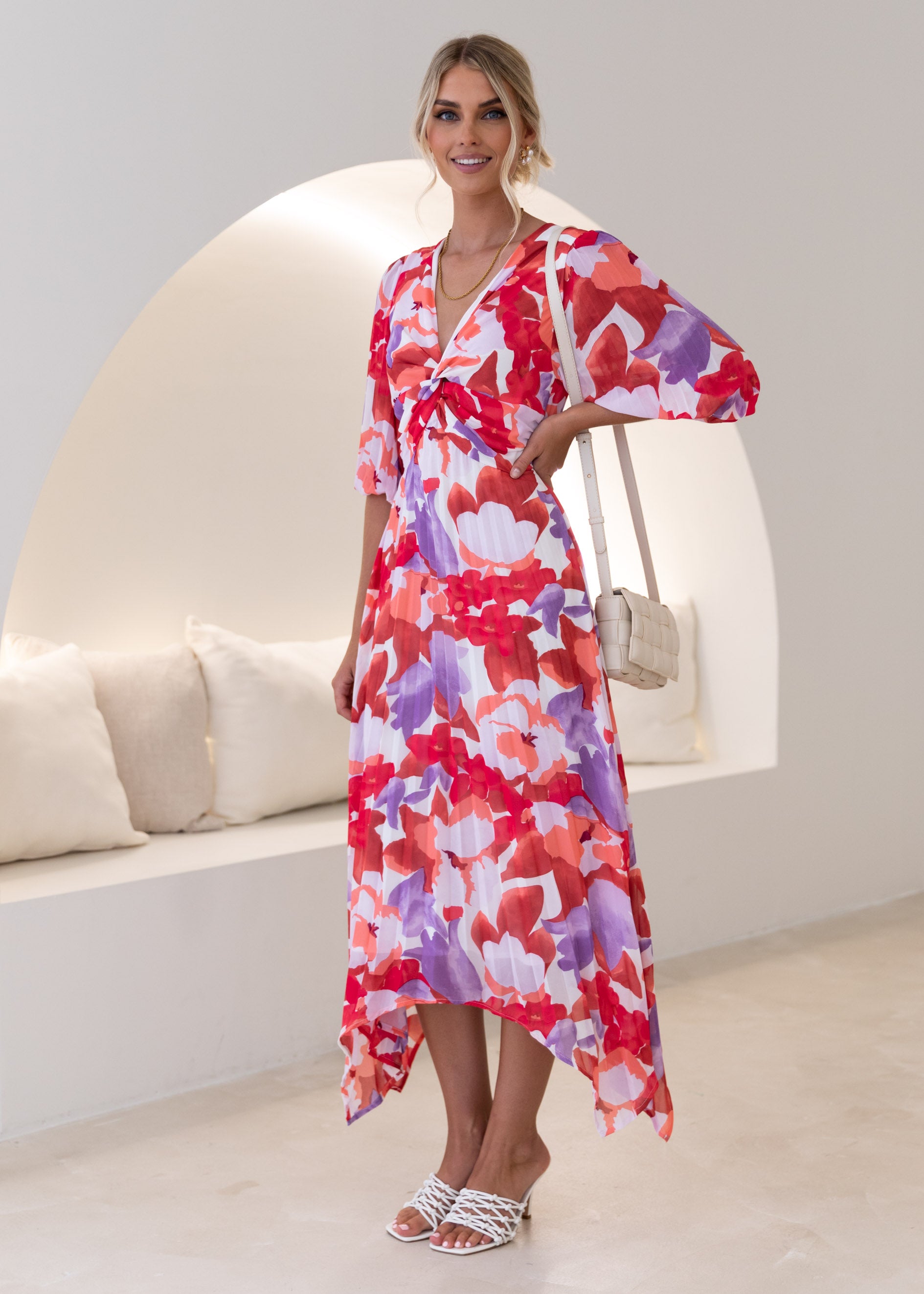 Ishani Midi Dress - Ruby Floral