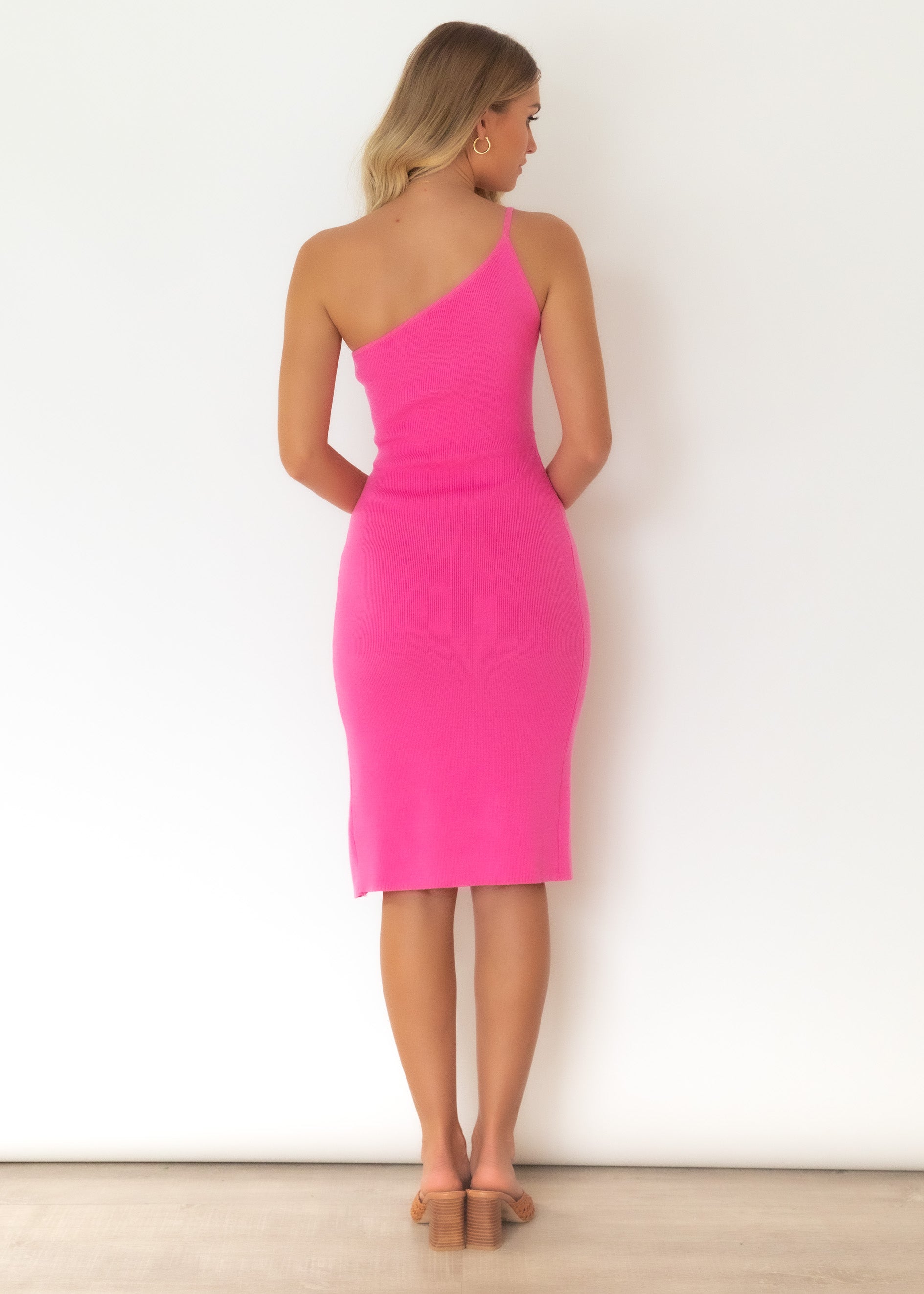 Cintra Knit Midi Dress - Hot Pink