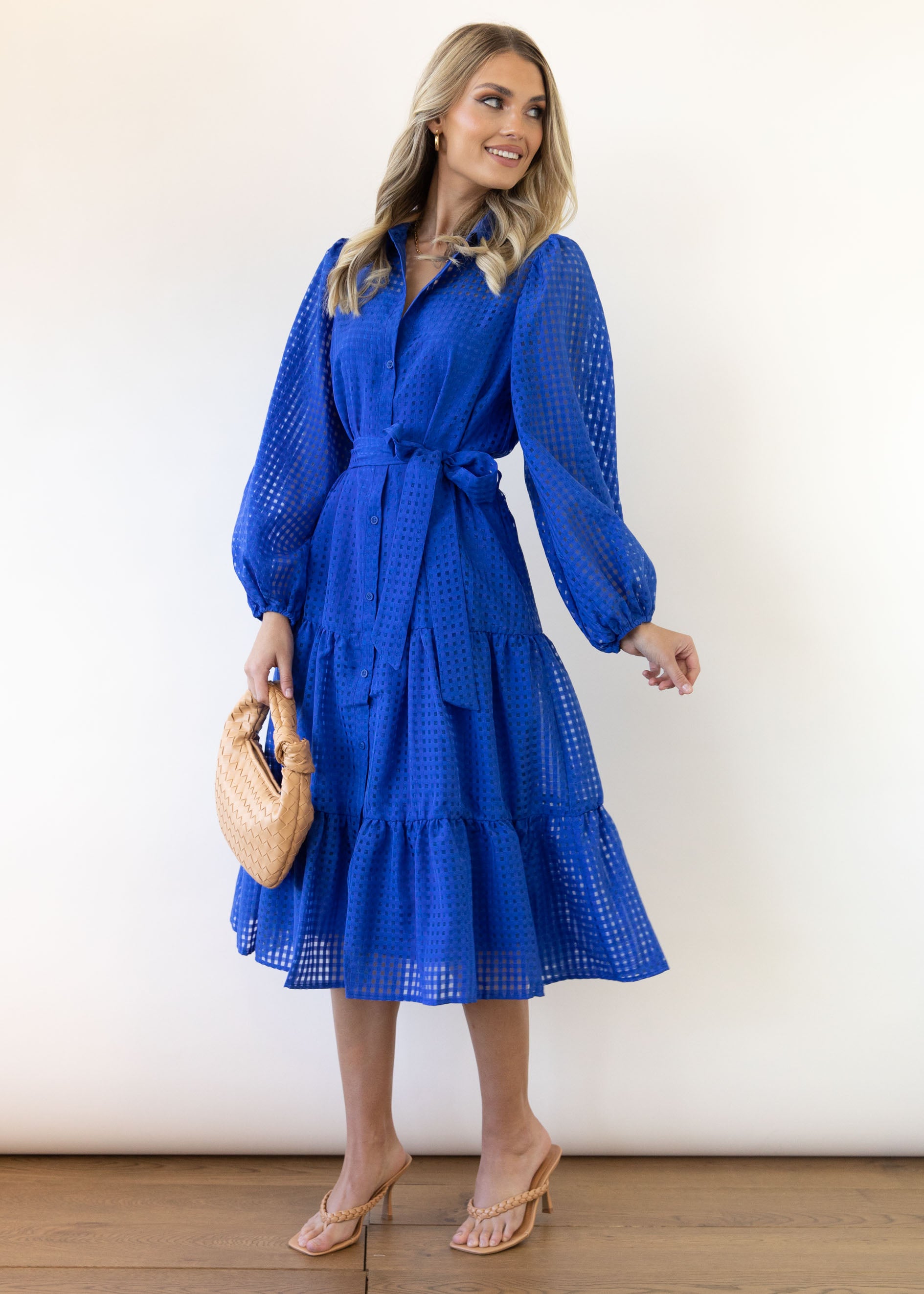 Oriel Midi Dress - Cobalt Blue