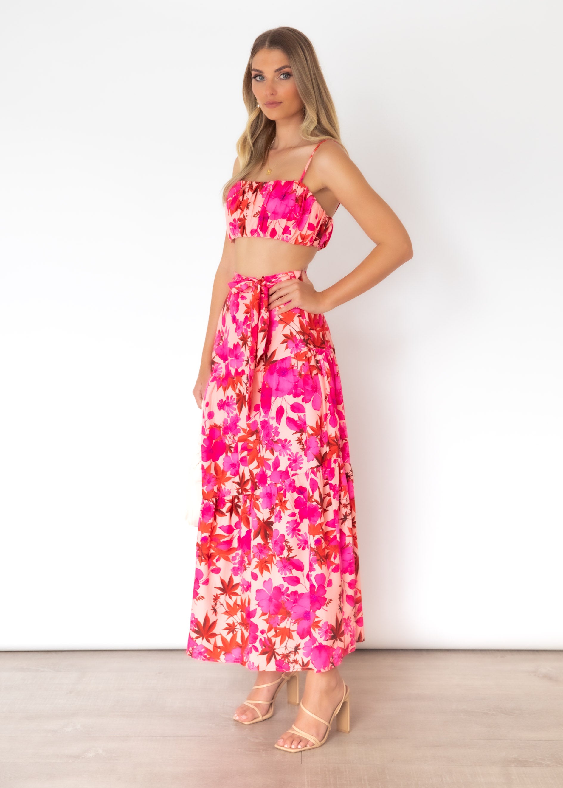 Rasse Crop - Magenta Floral