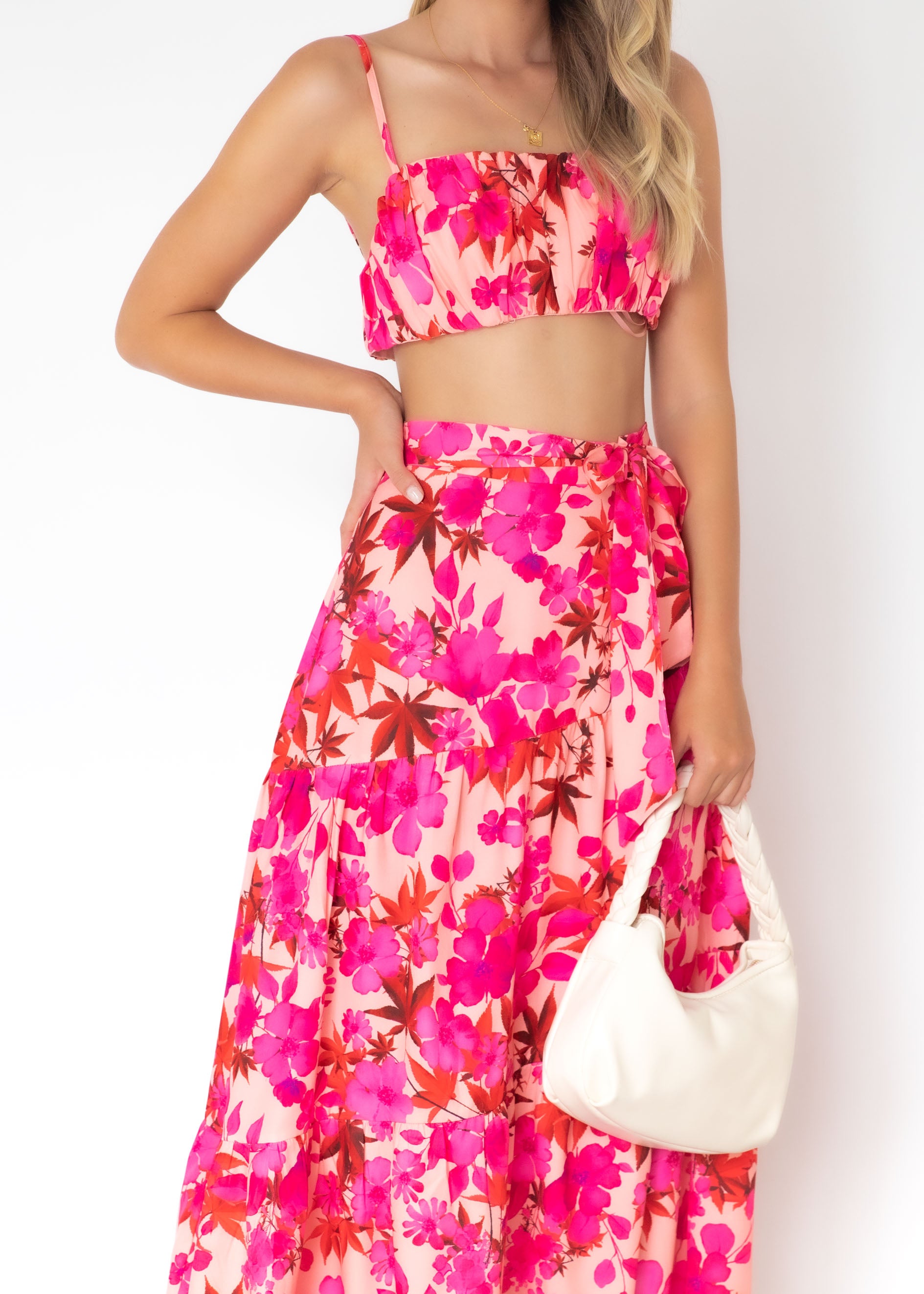 Rasse Crop - Magenta Floral