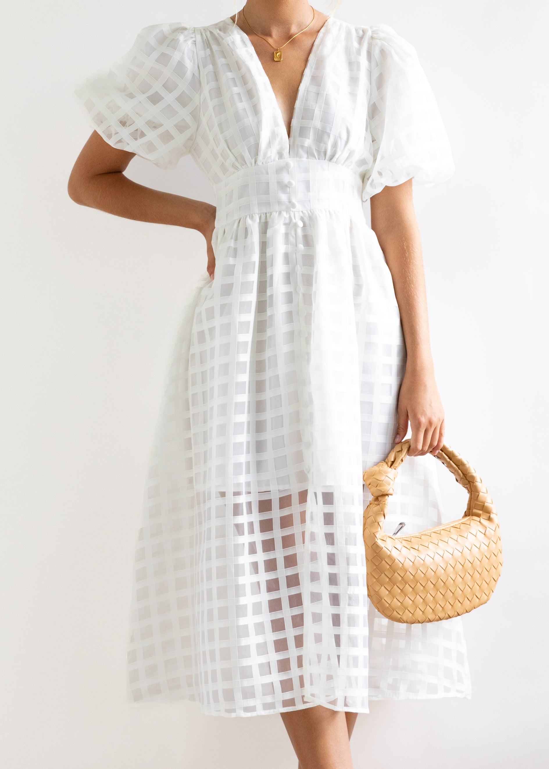 Wilkia Midi Dress - Off White