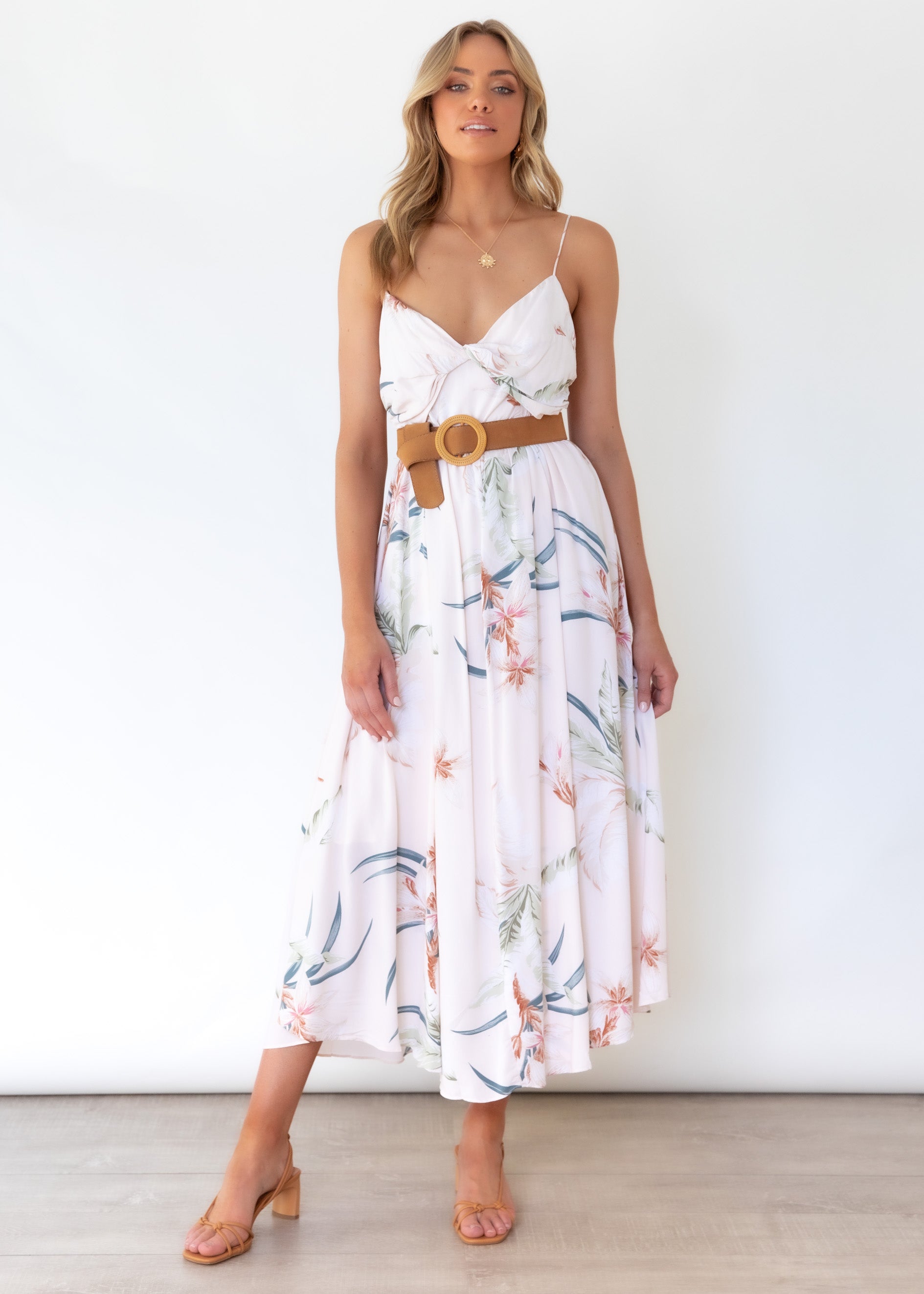 Williams Midi Dress - Beige Floral