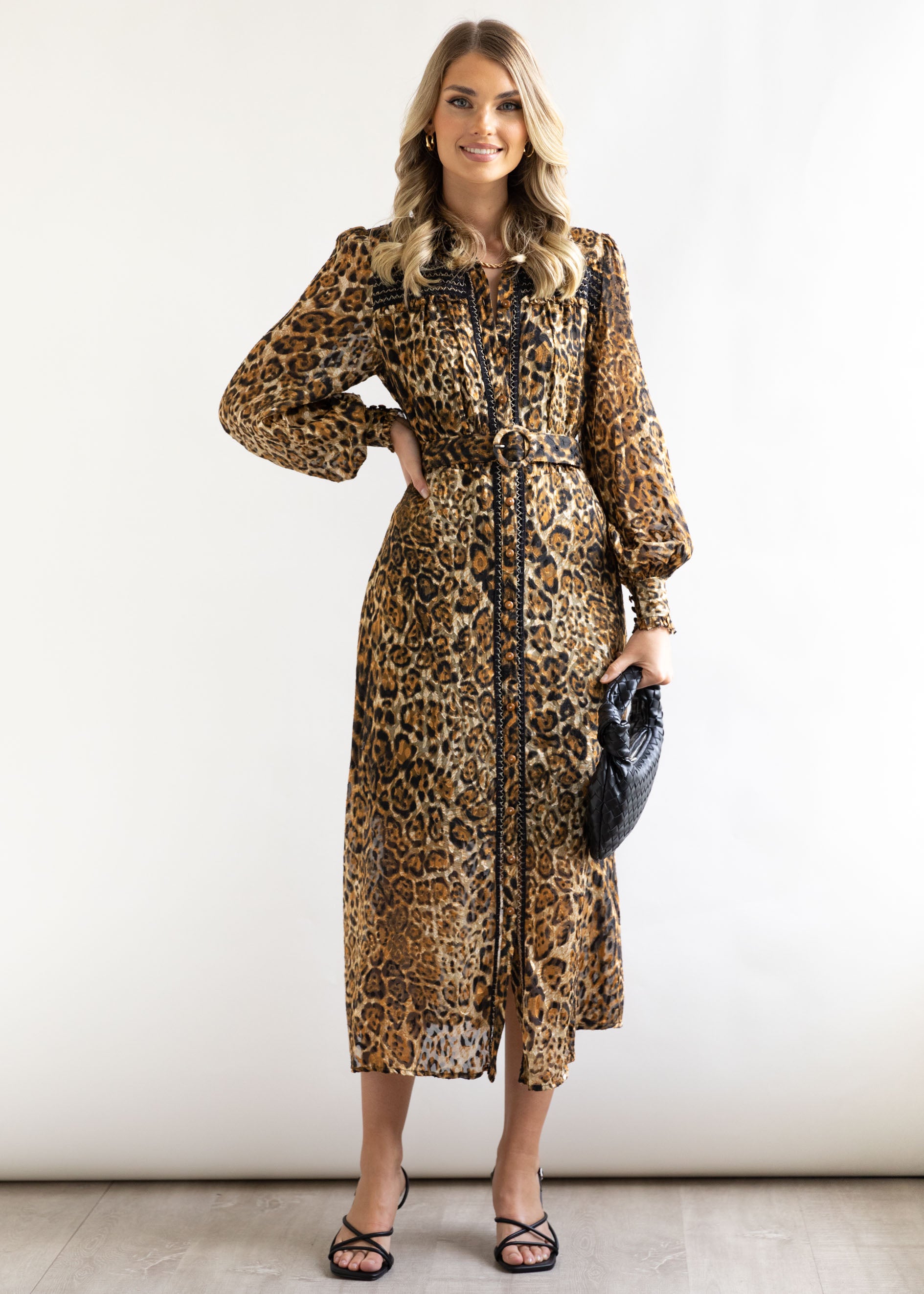 Bric Midi Dress - Leopard