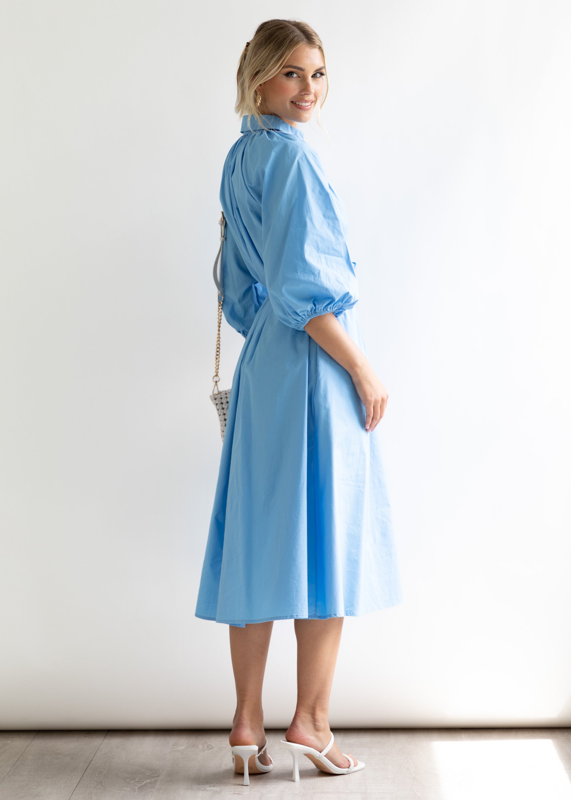 Ishelle Midi Dress - Blue