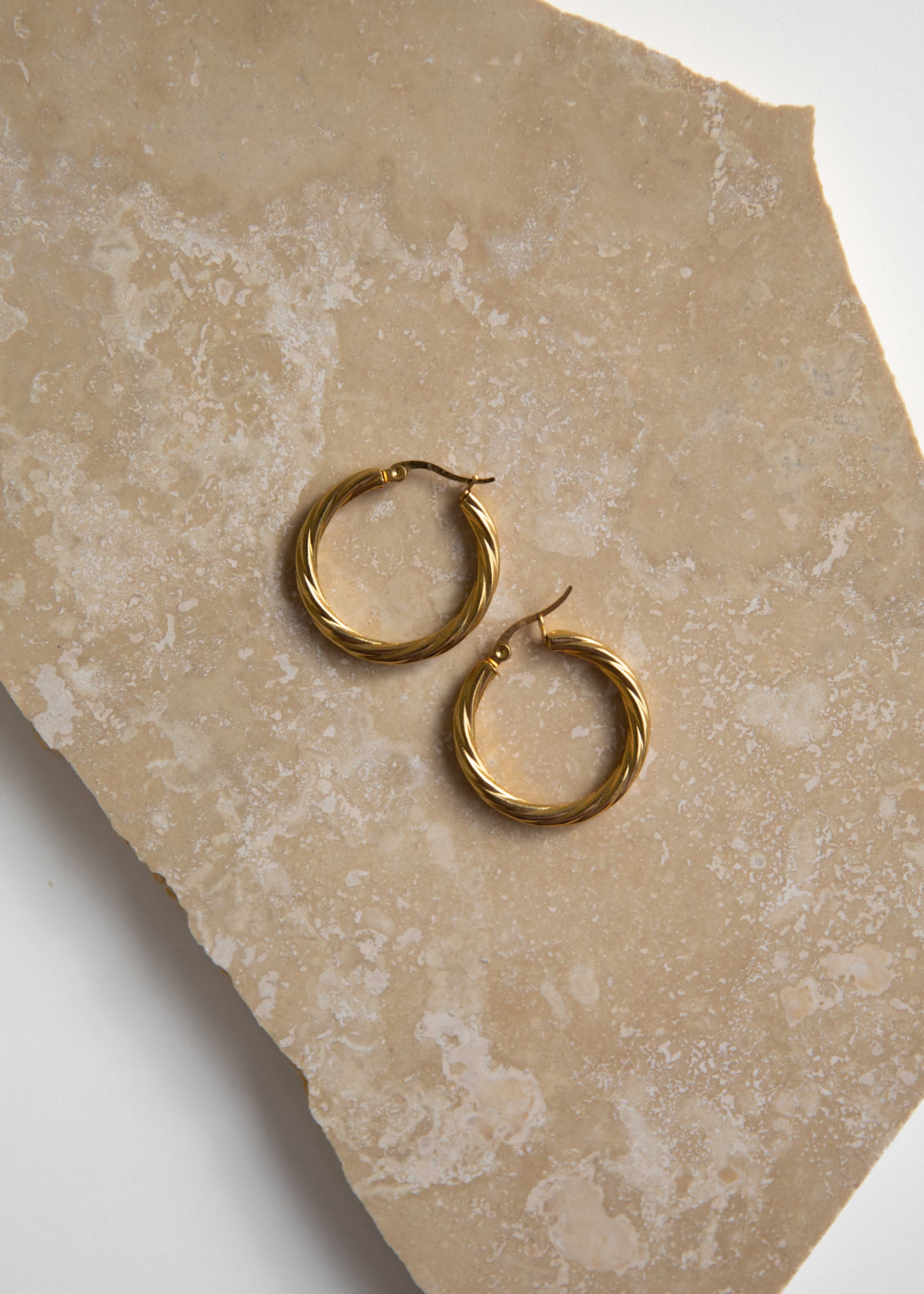 Claire039s 18k Gold Plated Small Hoop Earrings  eBay