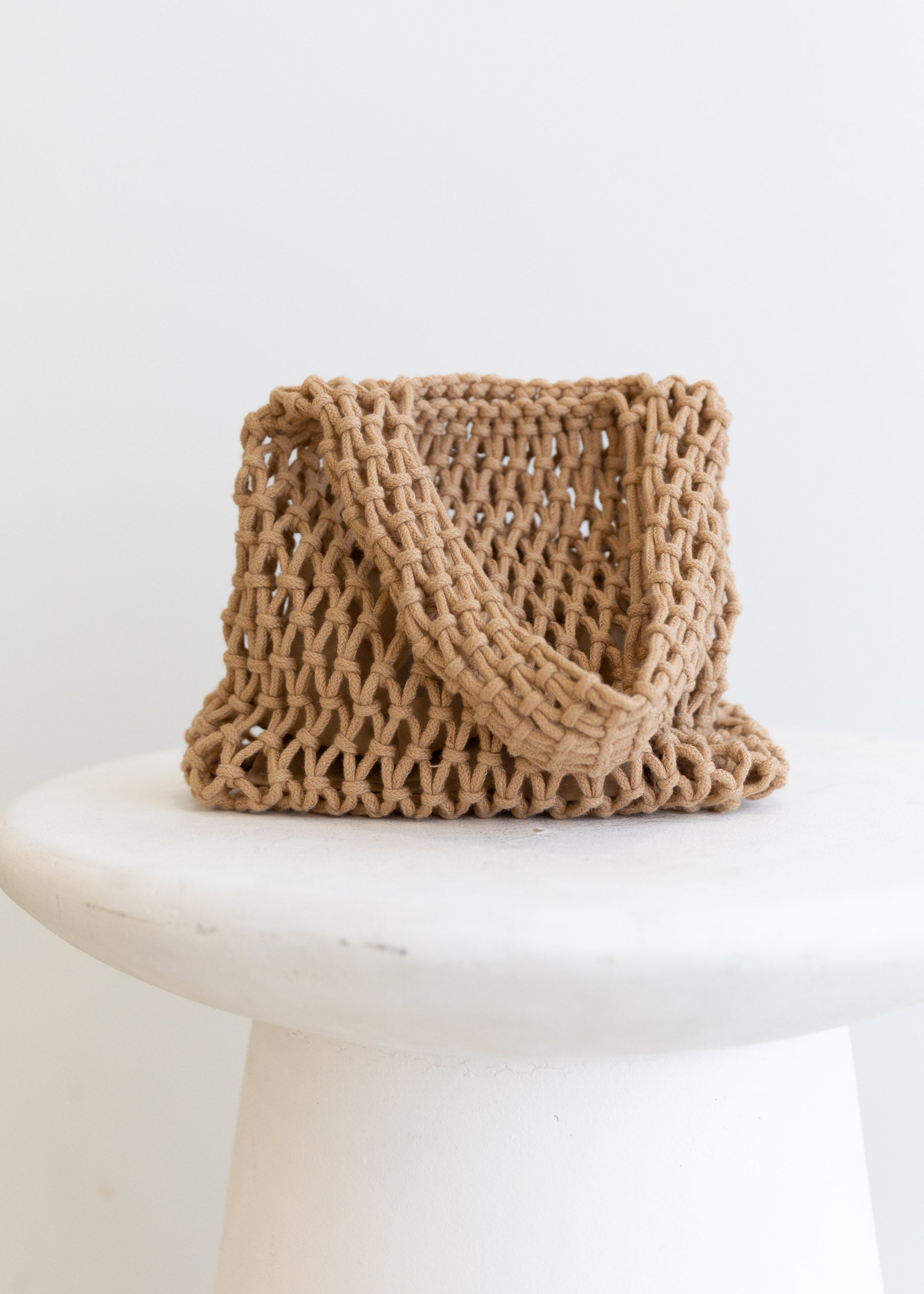 Izzey Crochet Mini Bag - Natural