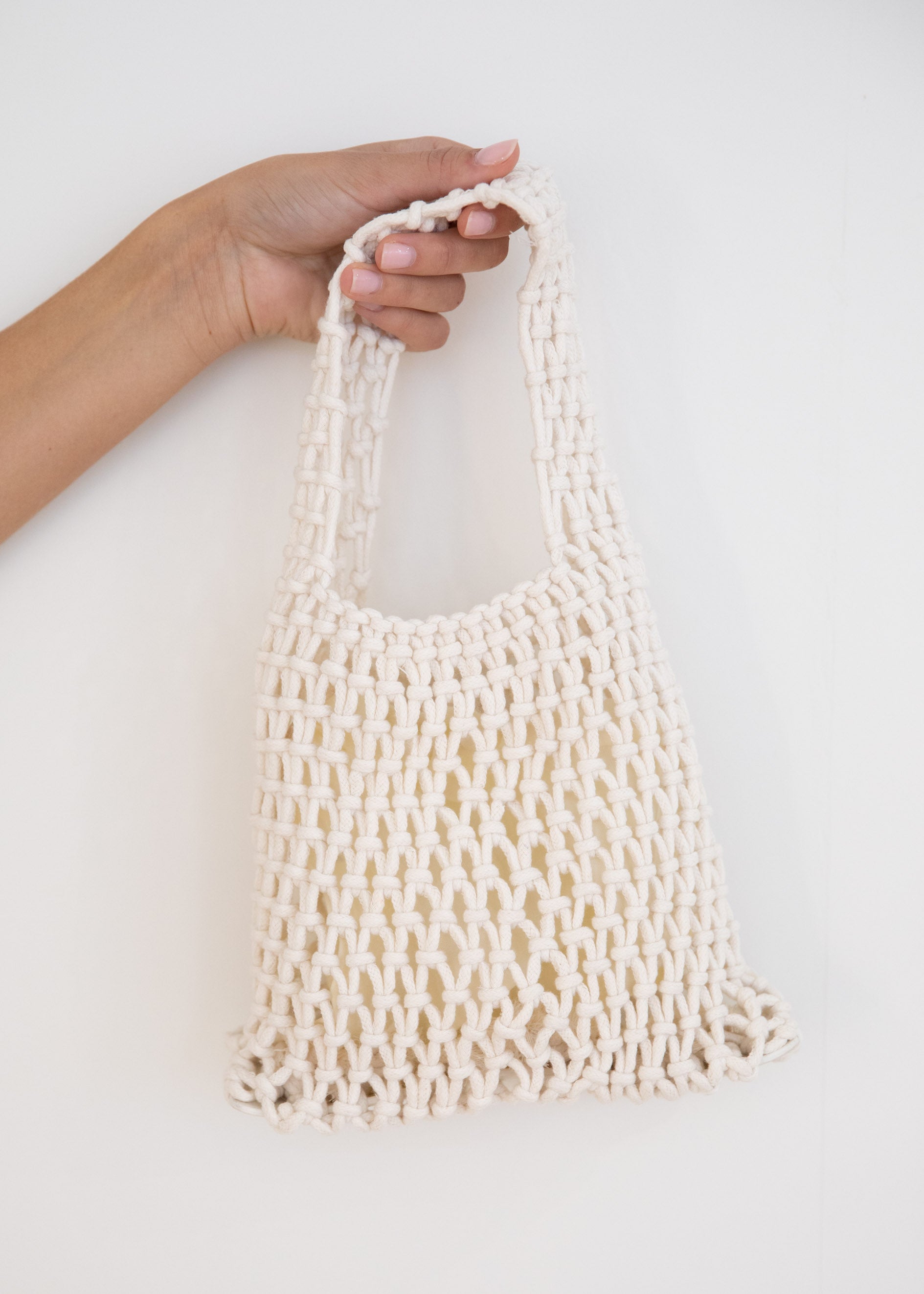 Izzey Crochet Mini Bag - White