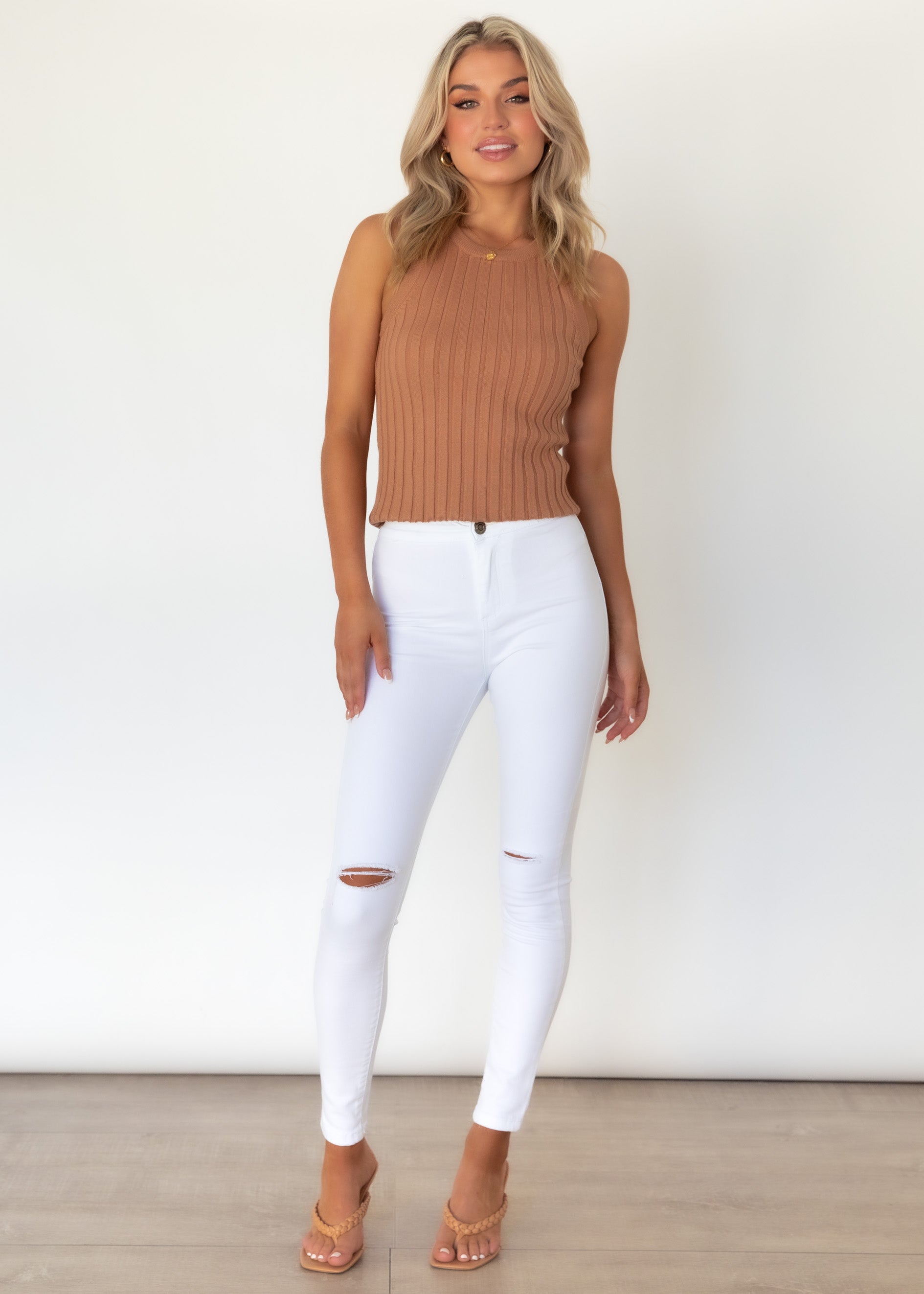Switch High Rise Jeans - White