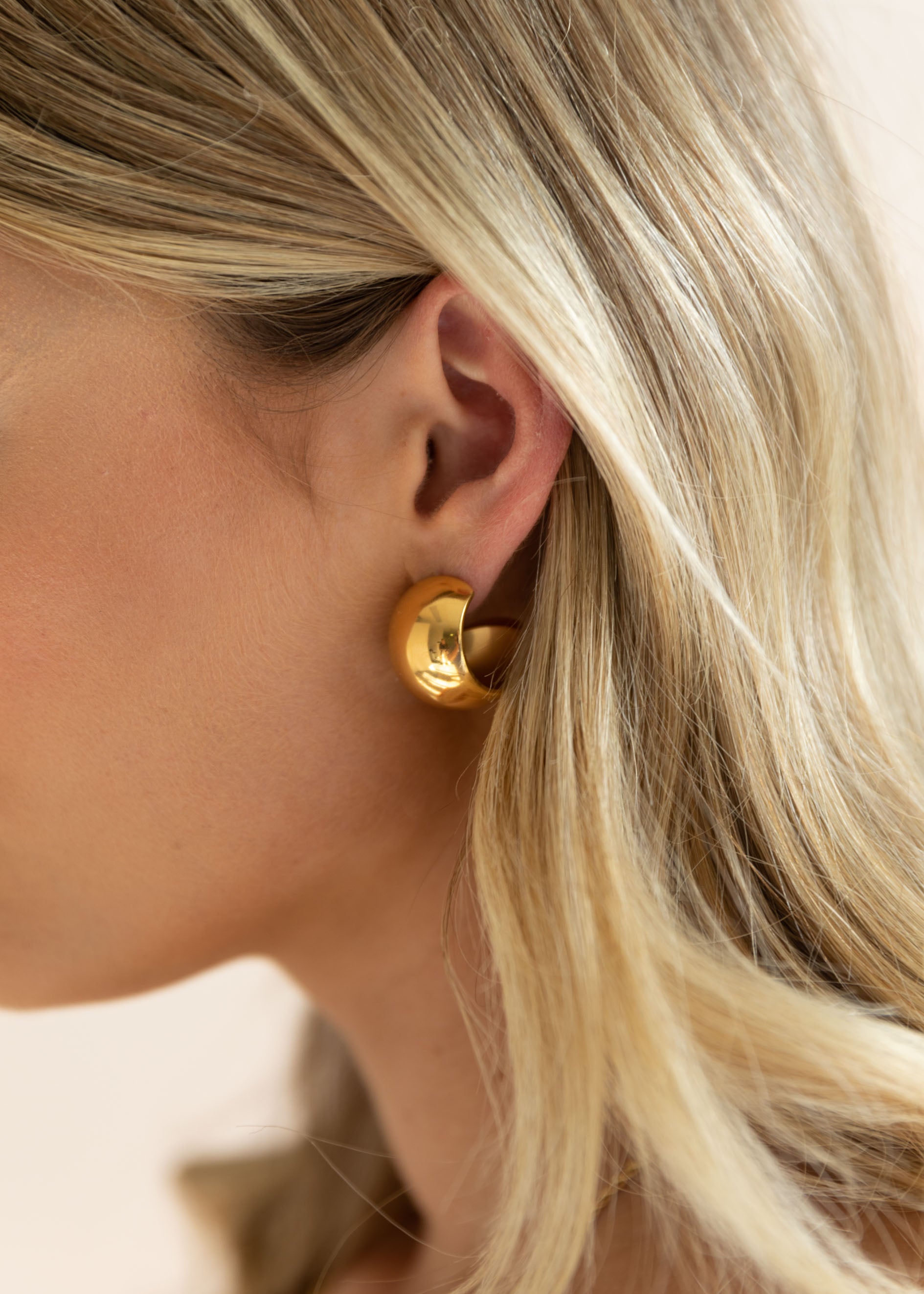 Alto Gold Plated Earrings - Gold