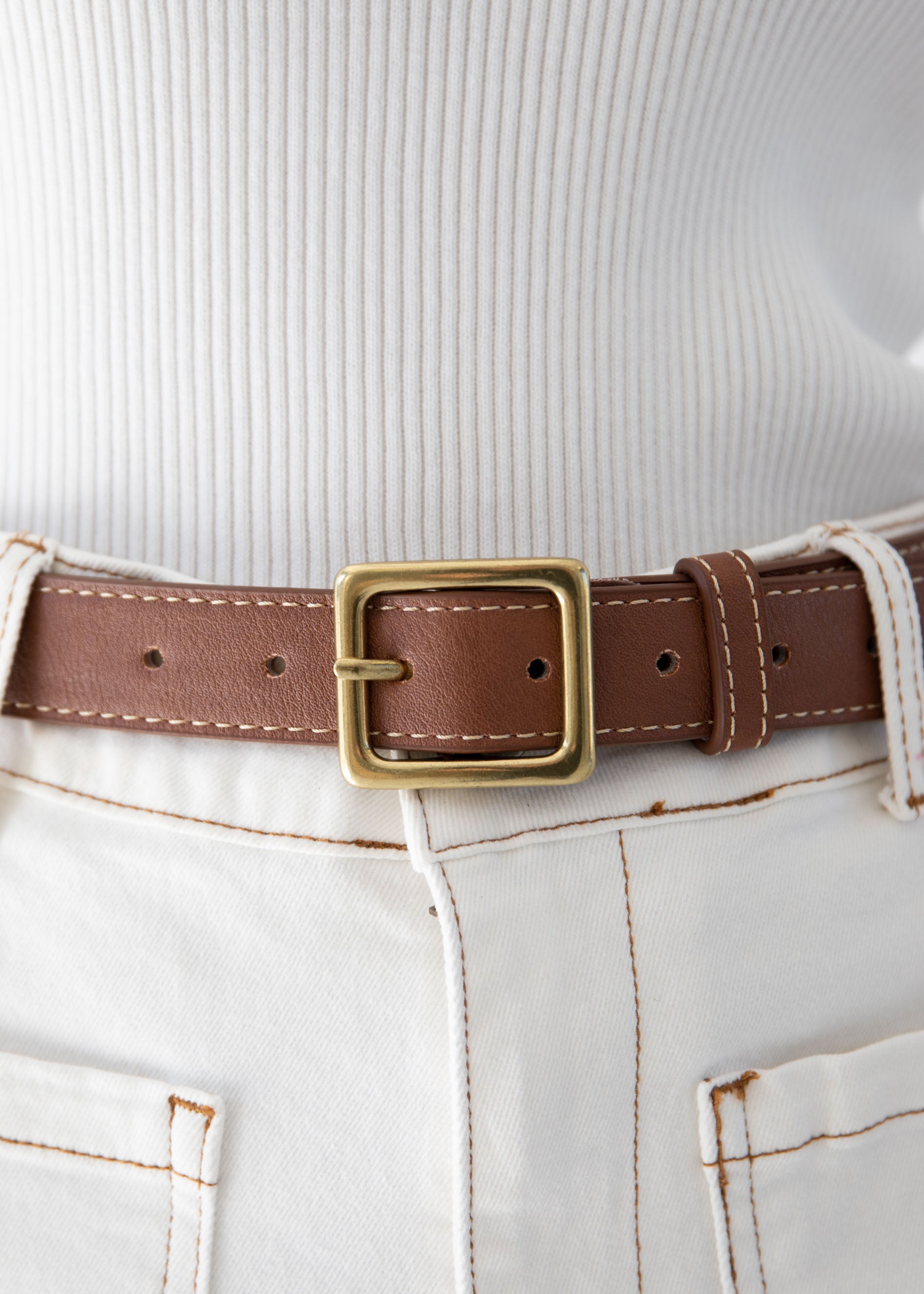Aviana Leather Belt - Tan