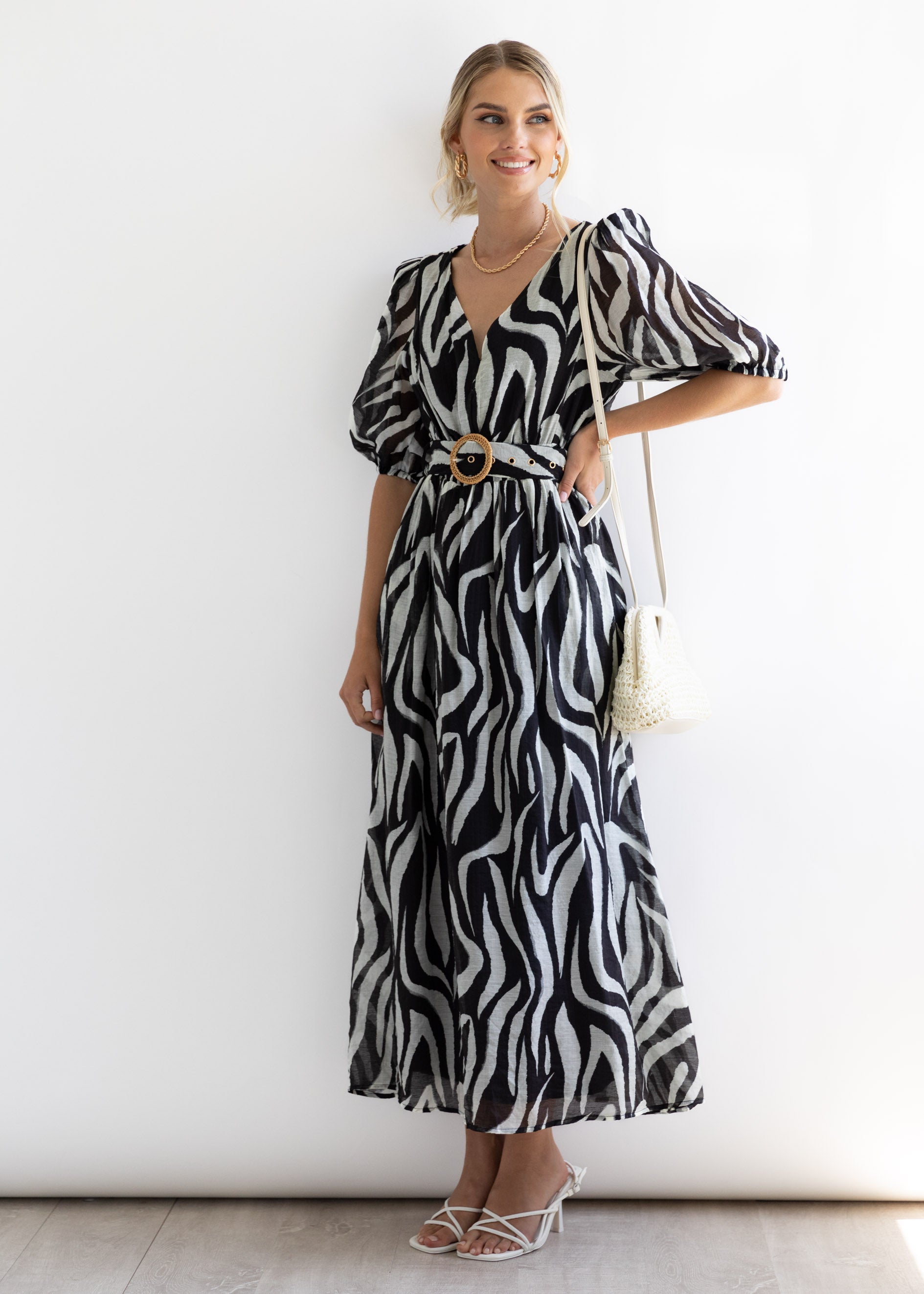 Quinn Midi Dress - Zebra