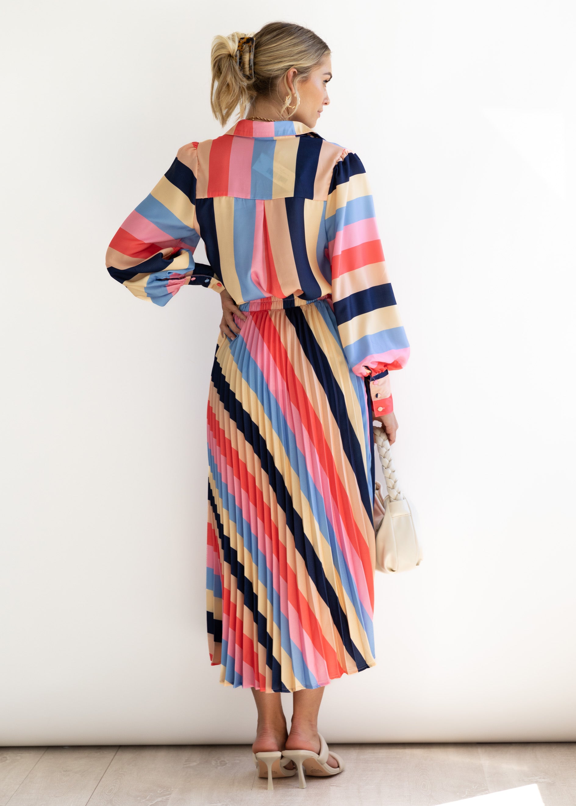 Yorkie Midi Skirt - Multi Stripe