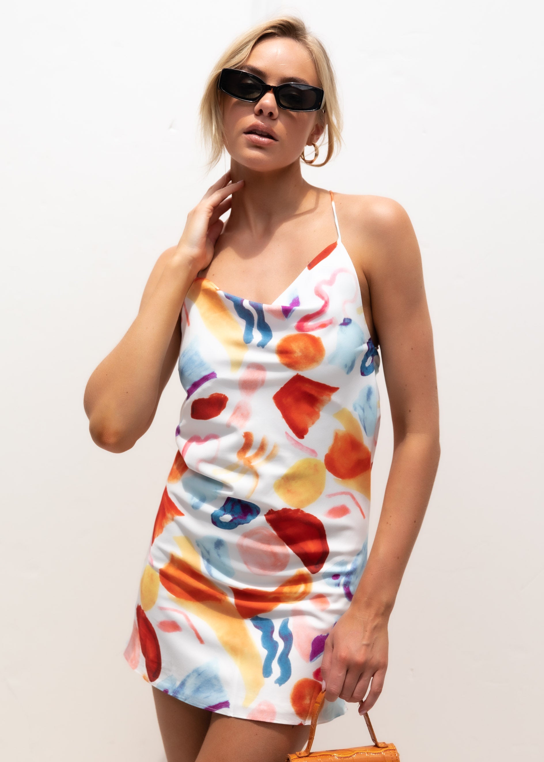 Josephe Mini Dress - Multi Watercolour