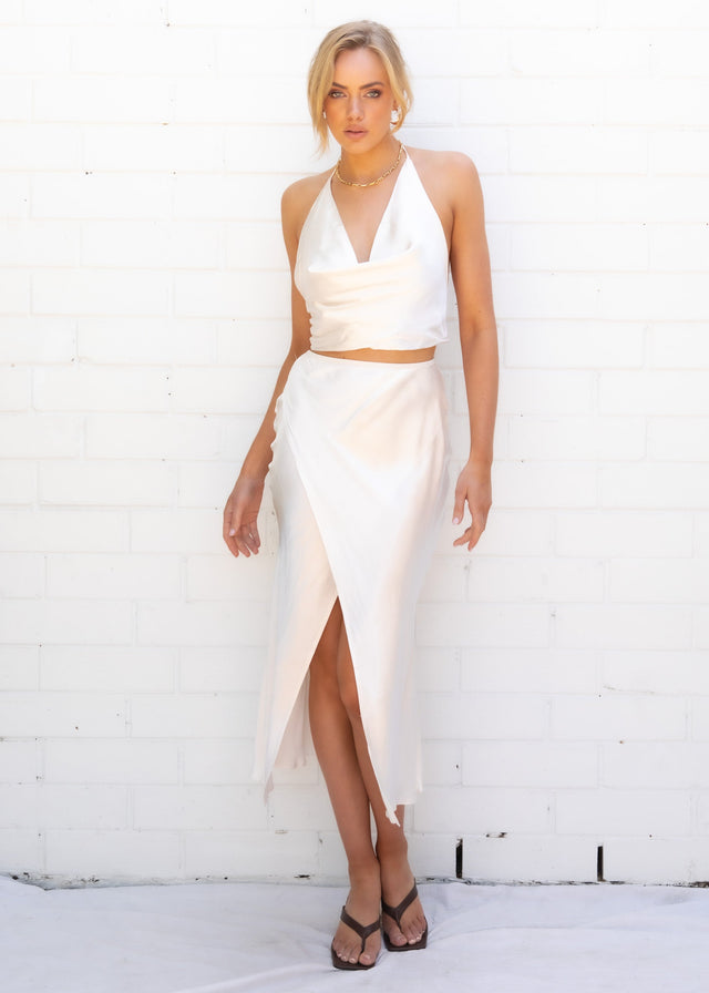 Langston Halter Crop - Cream